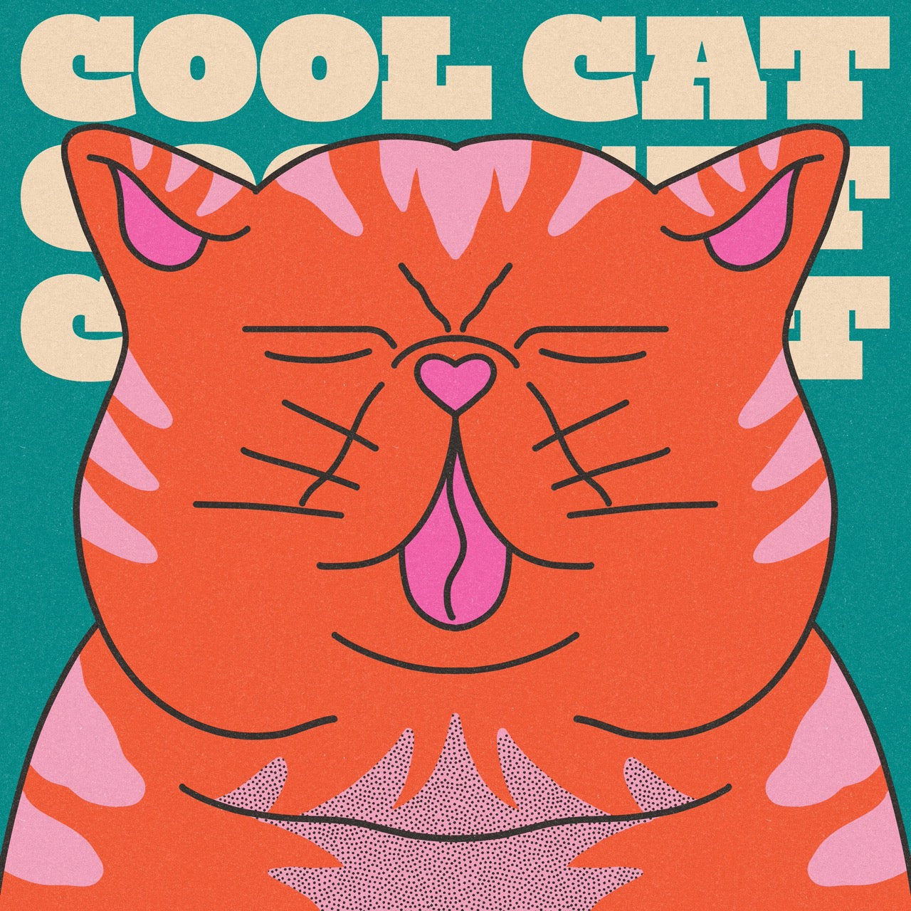 Cool Cat - Orange - Azaazelus