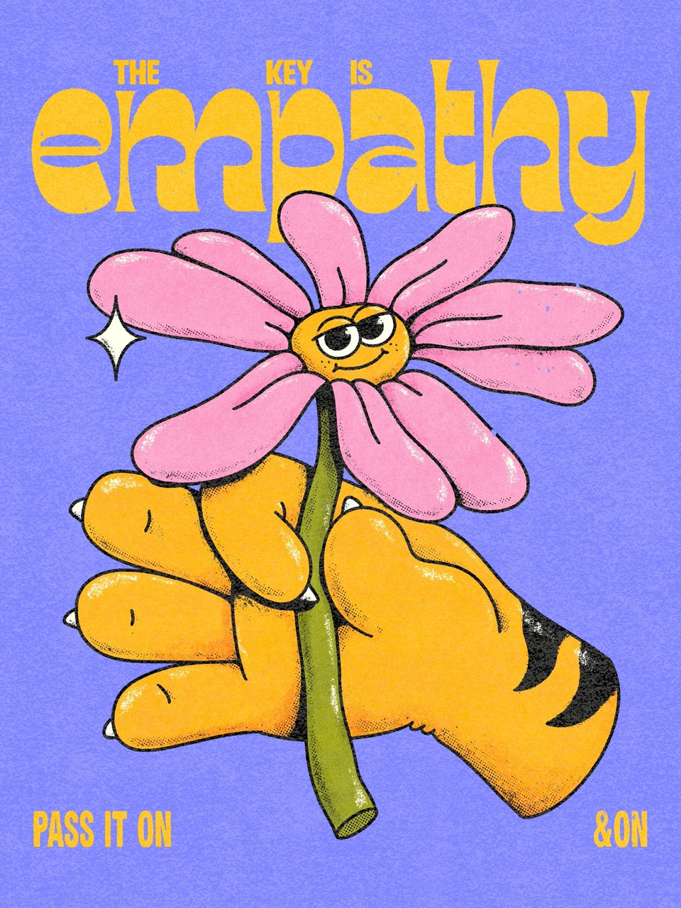 Playful Retro Art Print - Empathy by My Sunbeam | East Side Studio