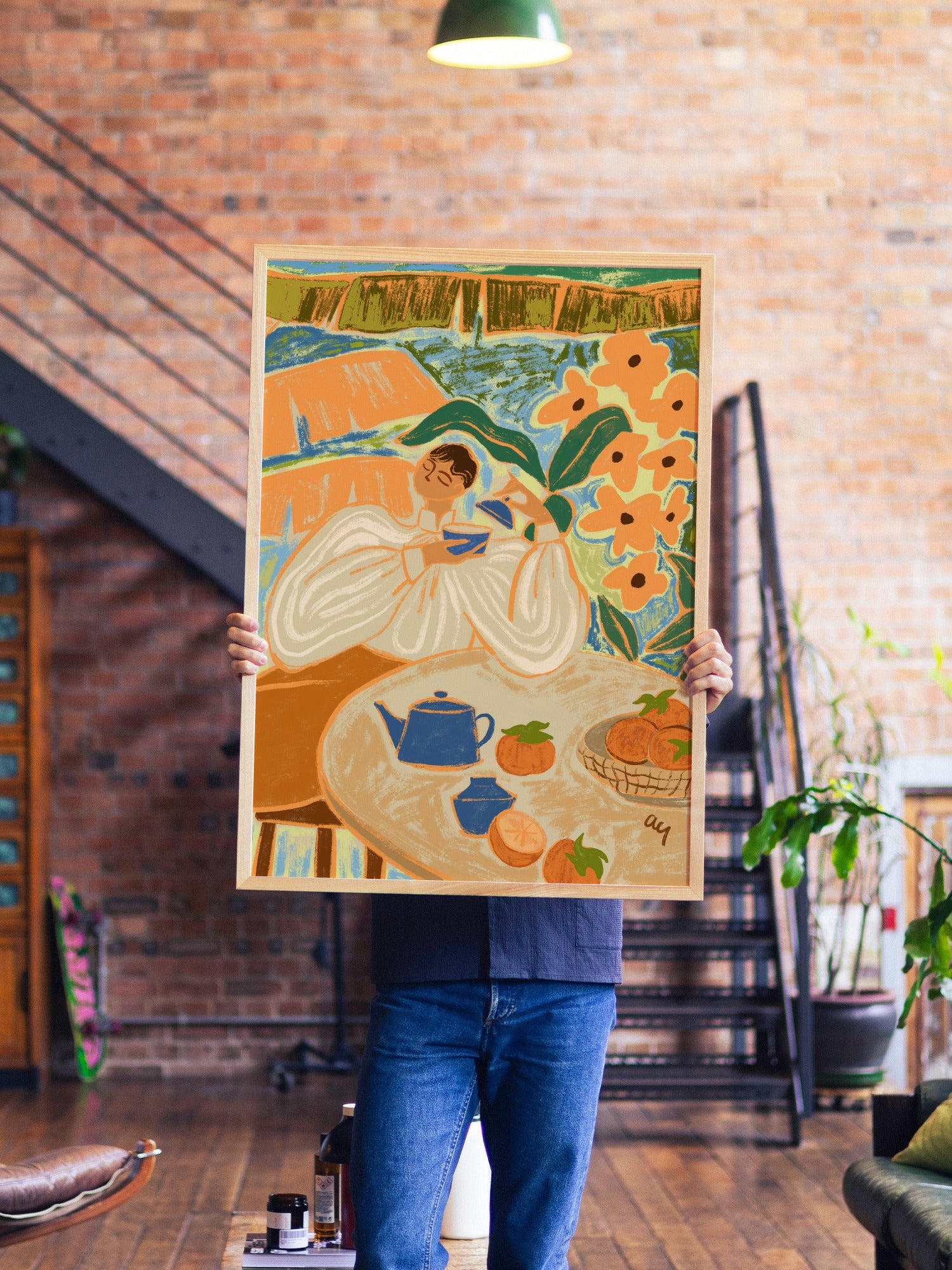 First Breath - Arty Guava - A1 - Natural Wood Frame |frame=A1 - Natural Wood Frame| |type=lifestyle|