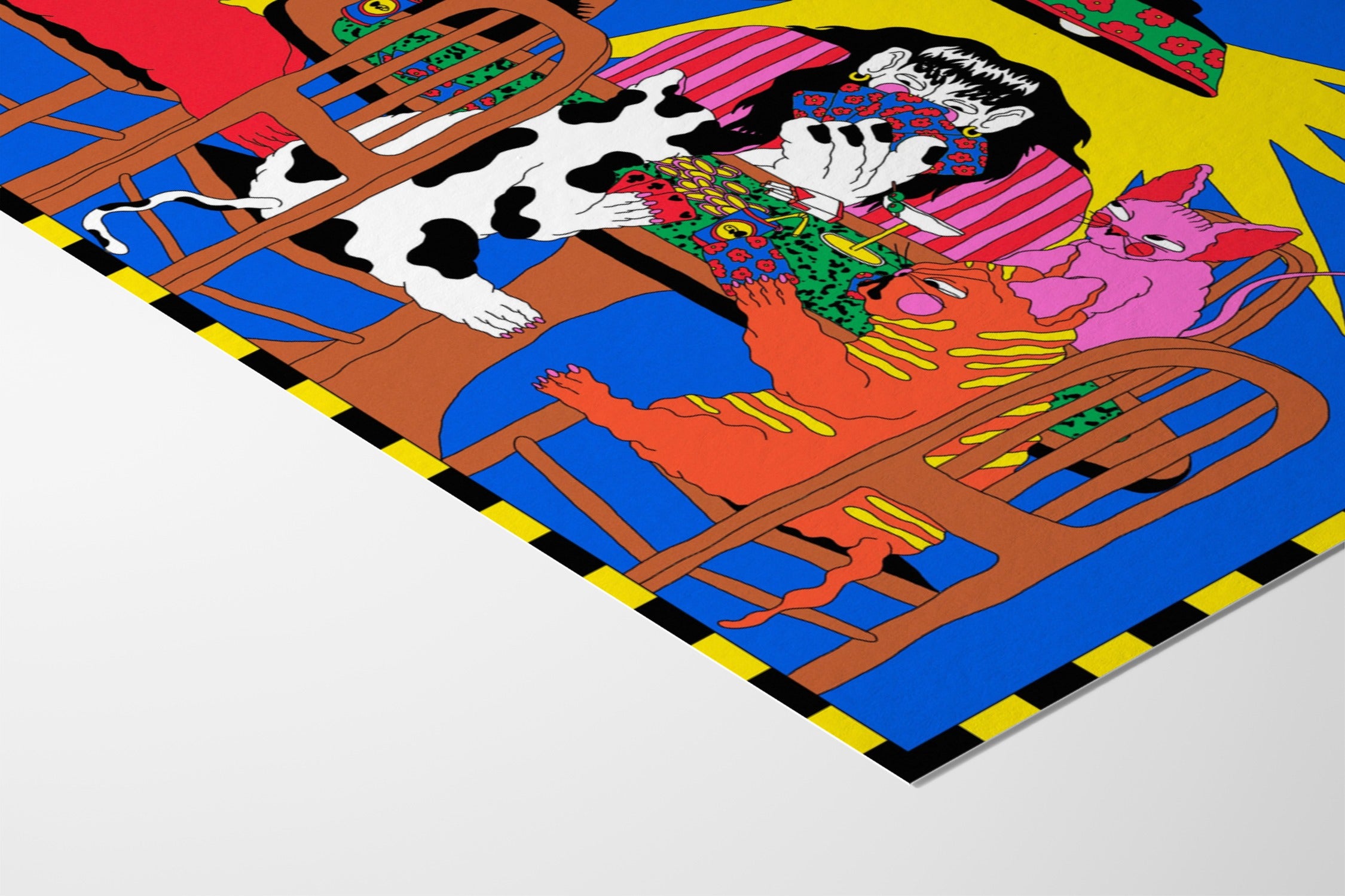 GAME NIGHT WITH BESTIES - Justine Jossart - Fine Art Paper 200gsm |frame=Fine Art Paper 200gsm|