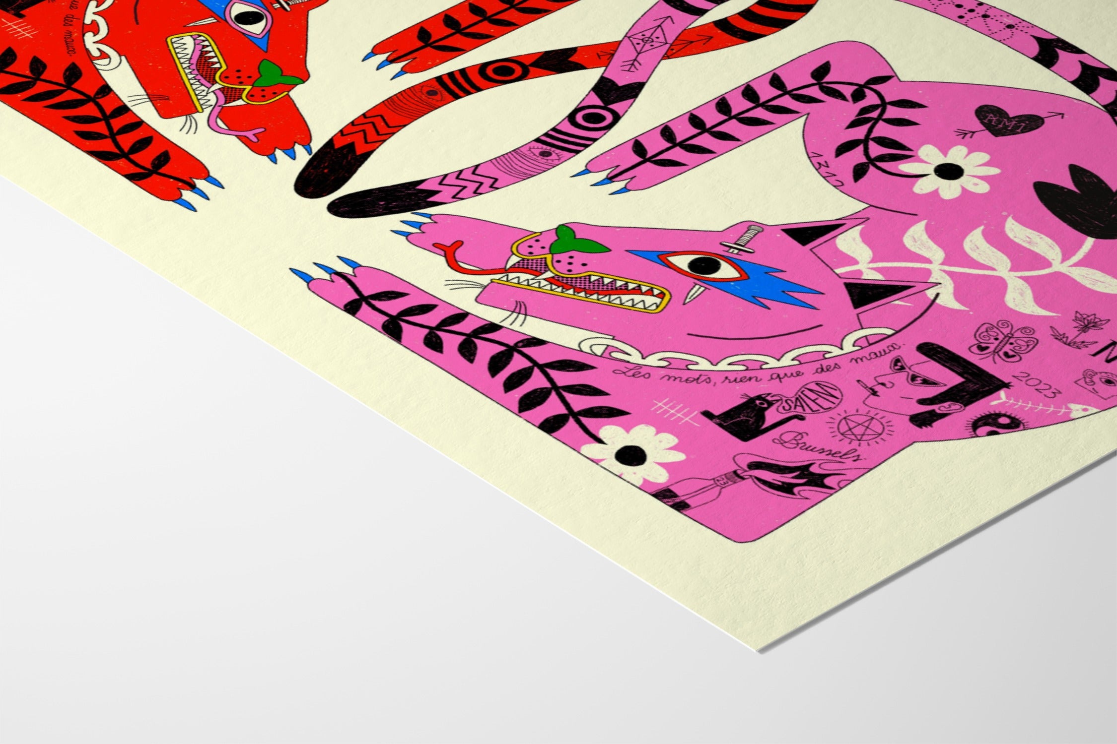 Les Tigres - Petrouchkaka - Fine Art Paper 200gsm |frame=Fine Art Paper 200gsm|