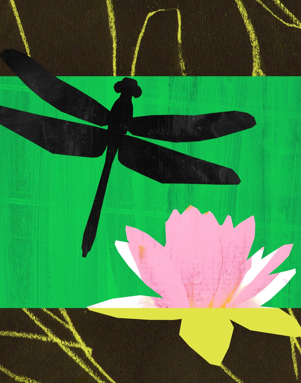 Dragonfly and Lotus - Sian Roper