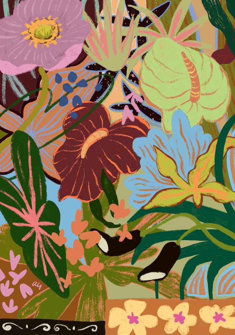 Wild Bouquet - Arty Guava