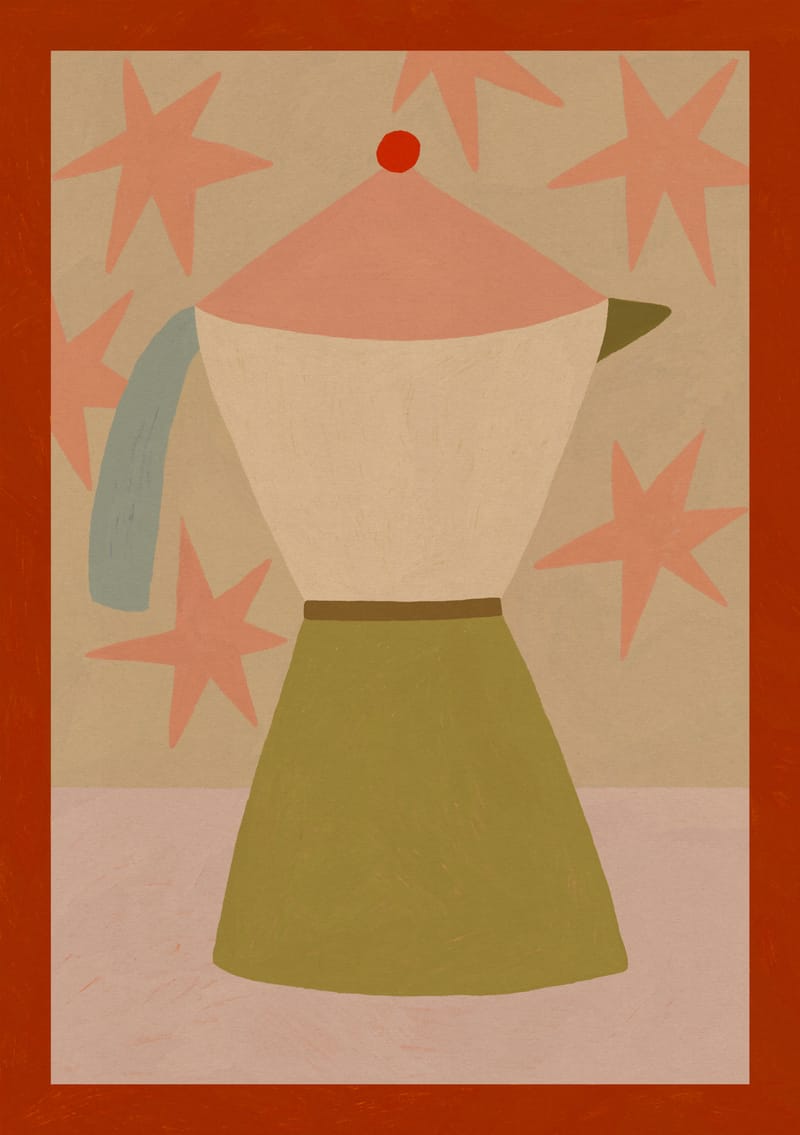 Moka Pot With Stars - Sophie Deller