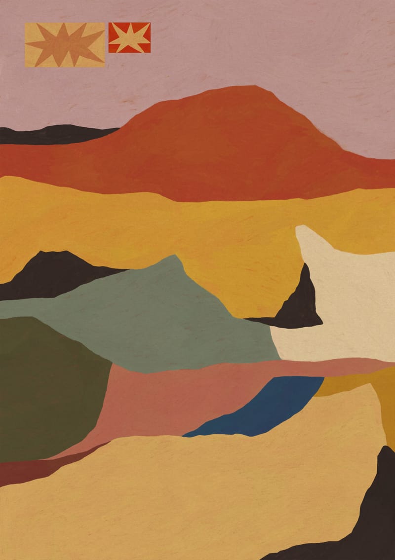 Abstract Landscape With Stars - Sophie Deller