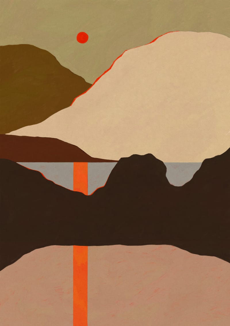 Red Sun On Still Sea - Sophie Deller