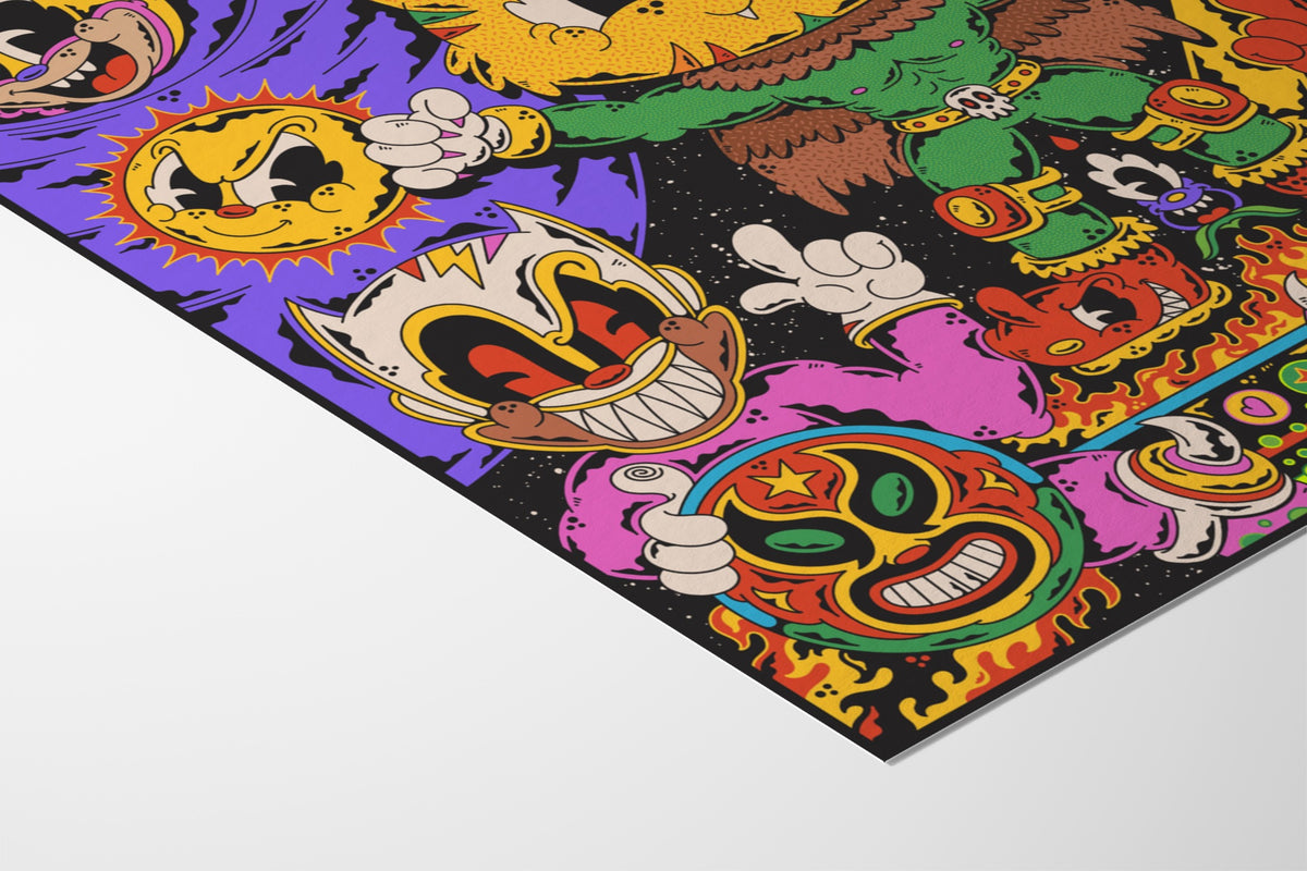 Lucha Libre - uyo66 - Fine Art Paper 200gsm |frame=Fine Art Paper 200gsm|