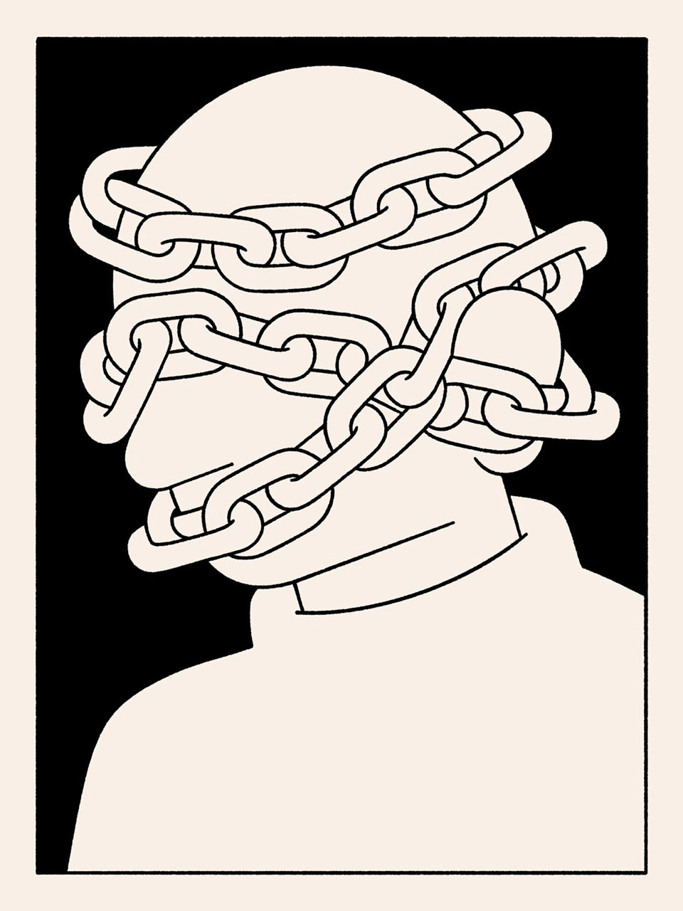 Minimalist Illustration Art Print - OVERTHINKING by Matt Jennings
