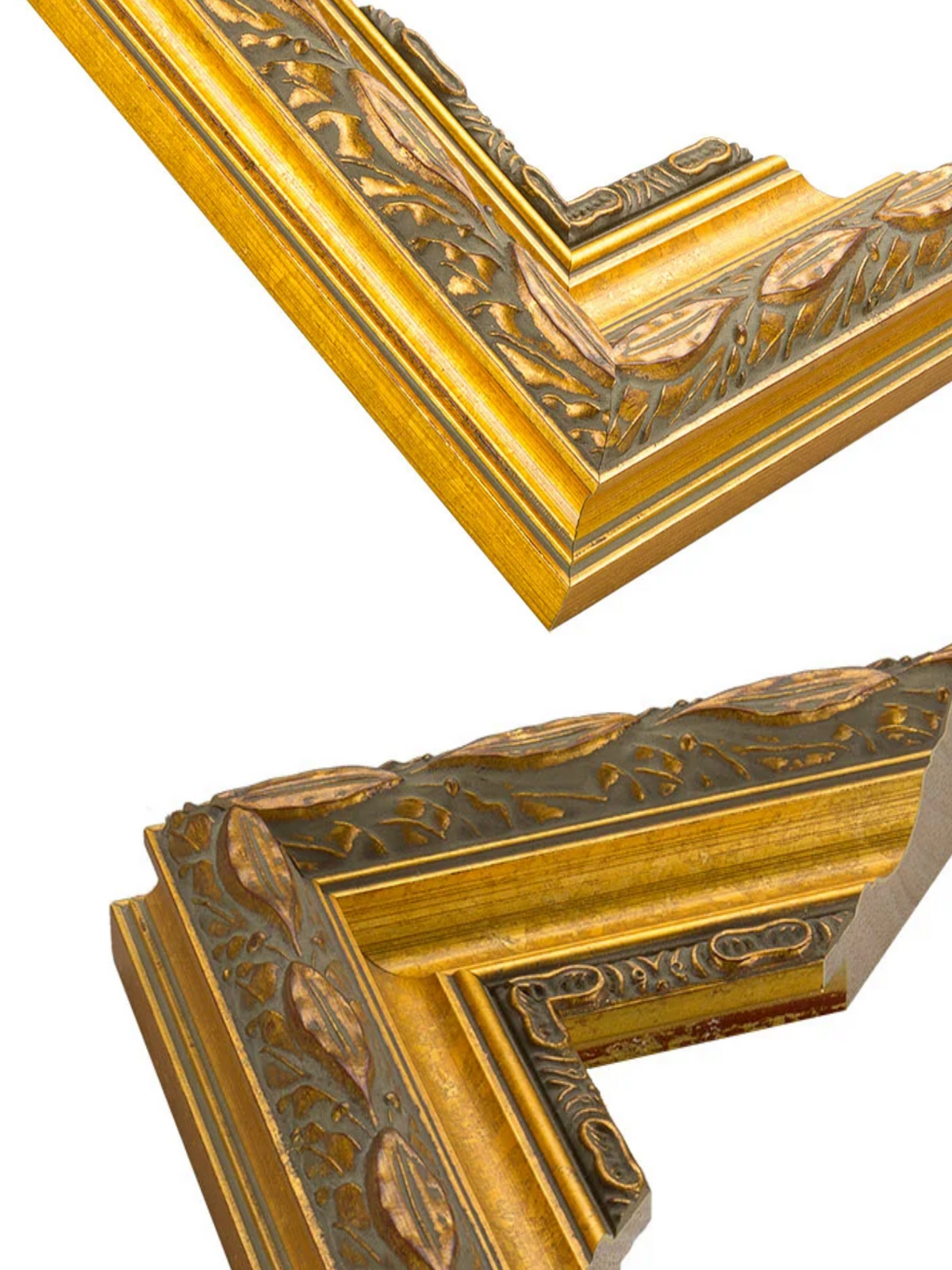 Arabesque Gold picture frame chevron view