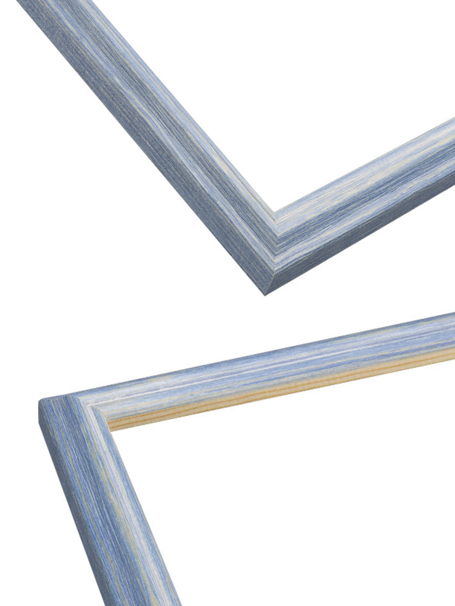 Ocean Blue picture frame chevron view