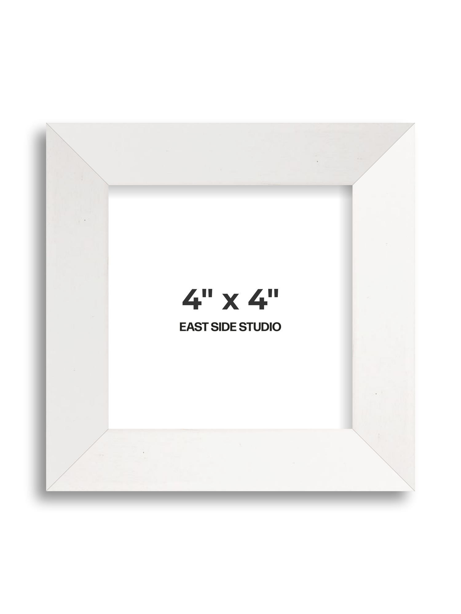 White Stain 4" x 4" picture frame