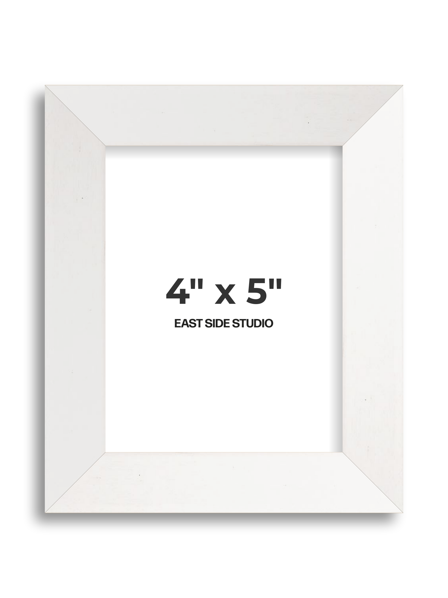 White Stain 4" x 5" picture frame