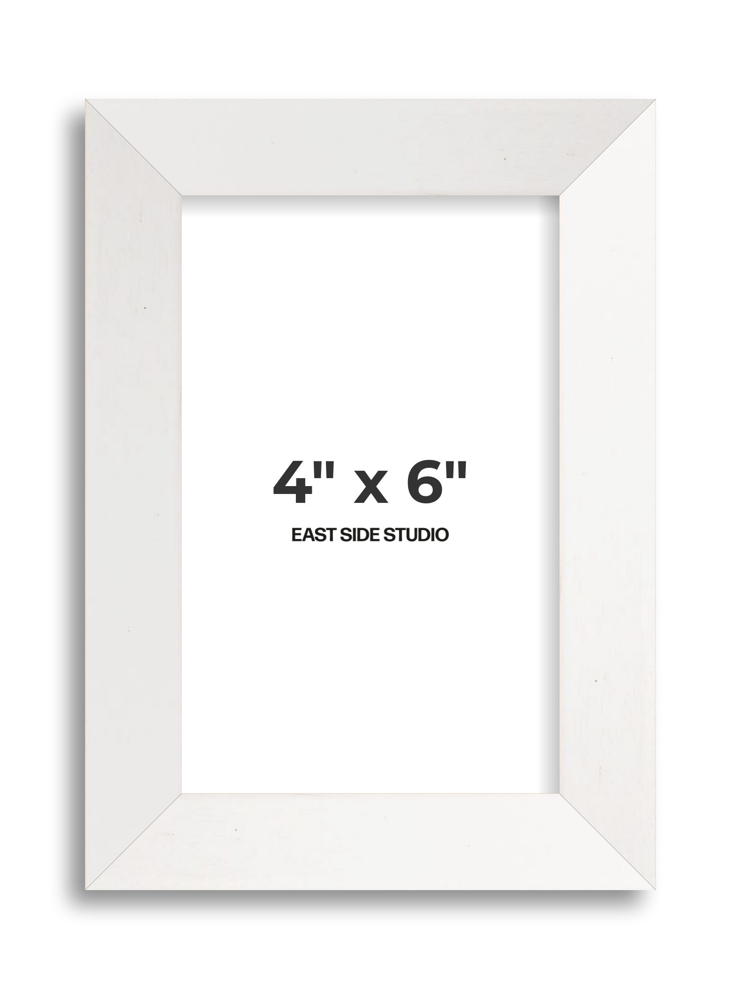 White Stain 4" x 6" picture frame