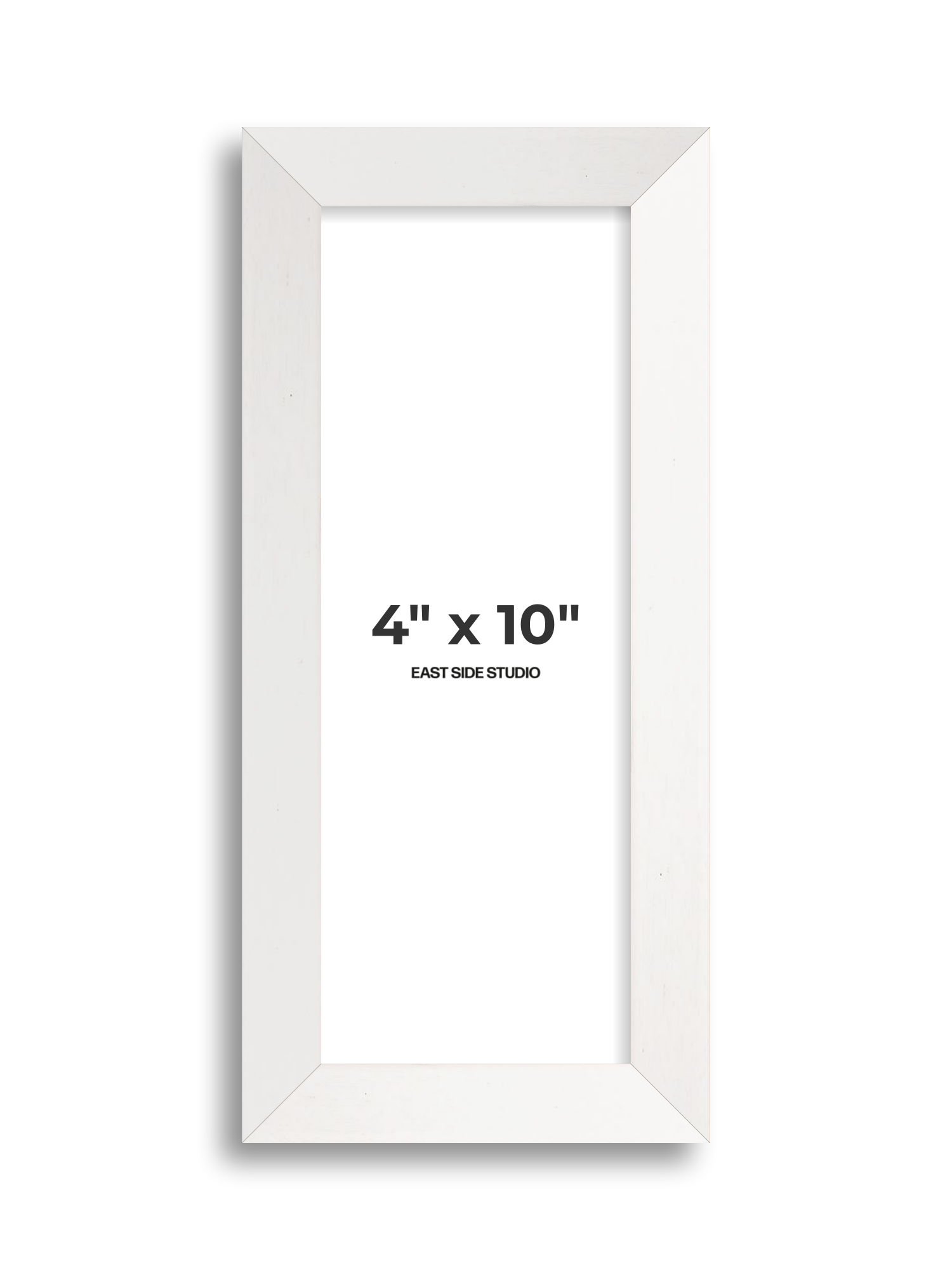White Stain 4" x 10" picture frame