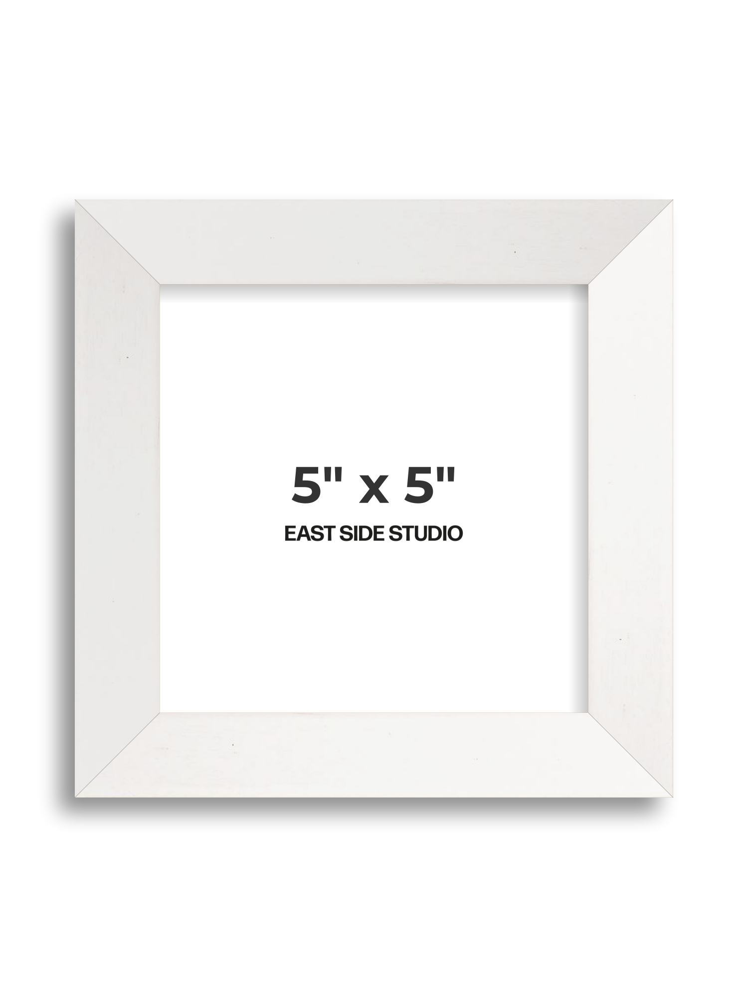 White Stain 5" x 5" picture frame