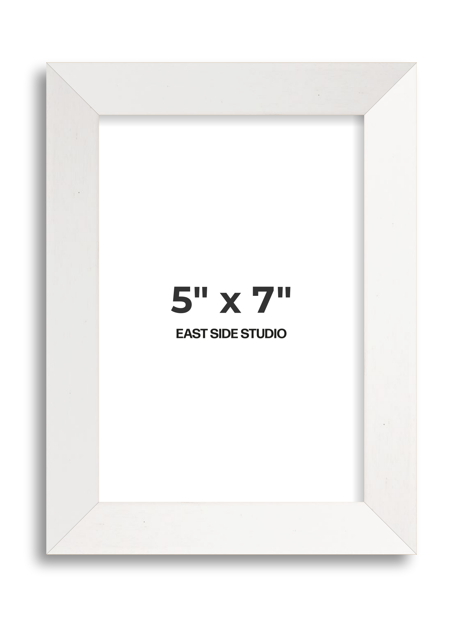 White Stain 5" x 7" picture frame
