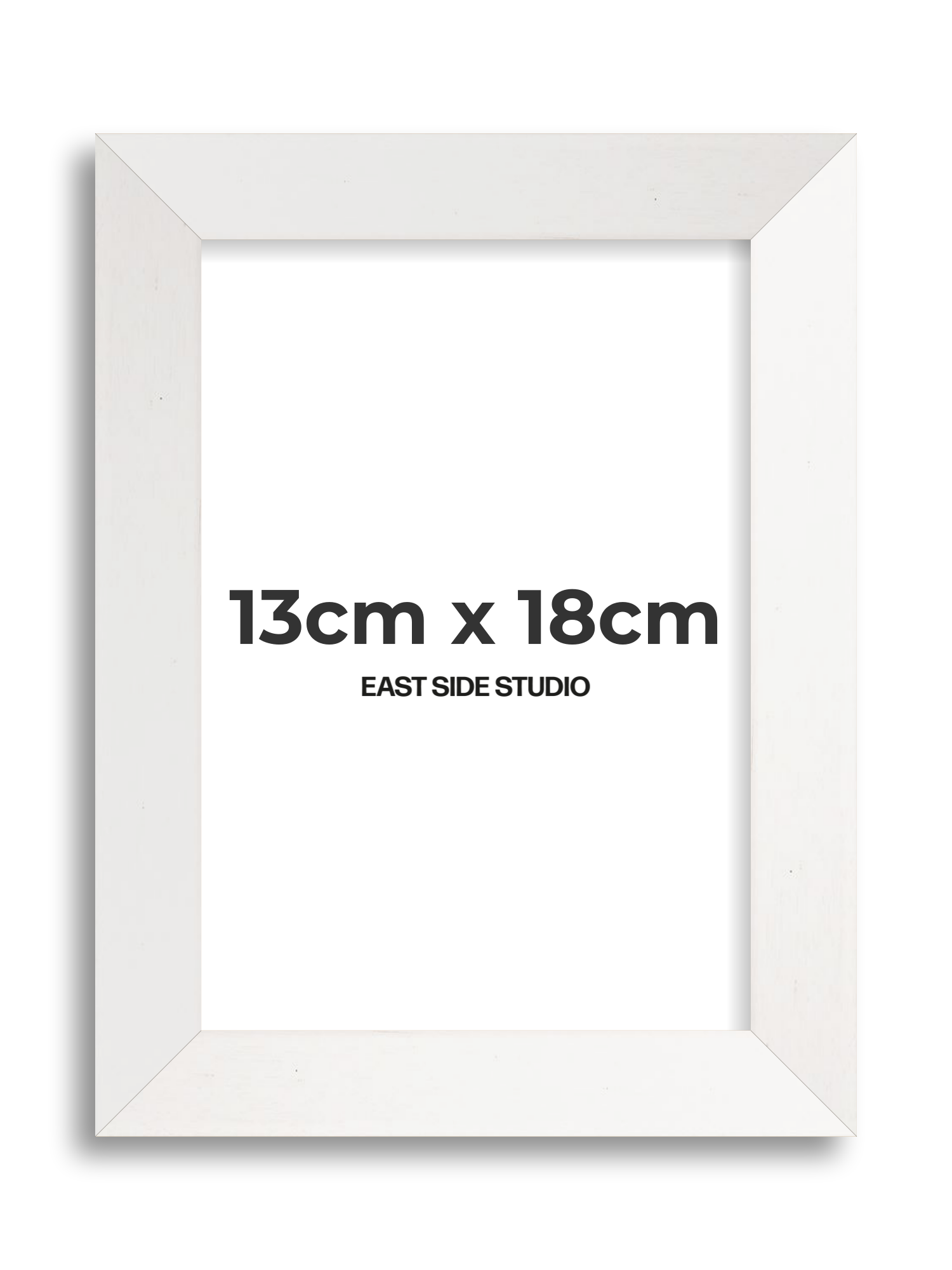 White Stain 13cm x 18cm picture frame