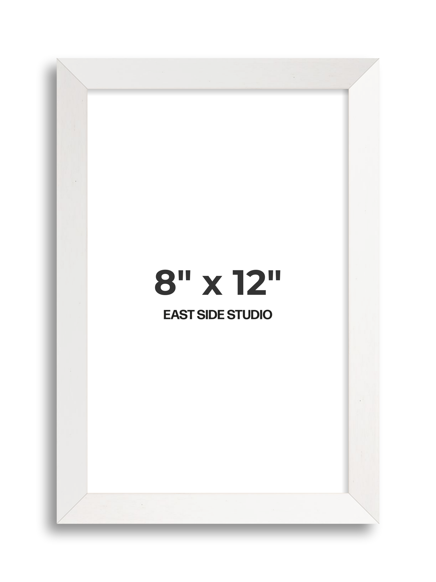 White Stain 8" x 12" picture frame