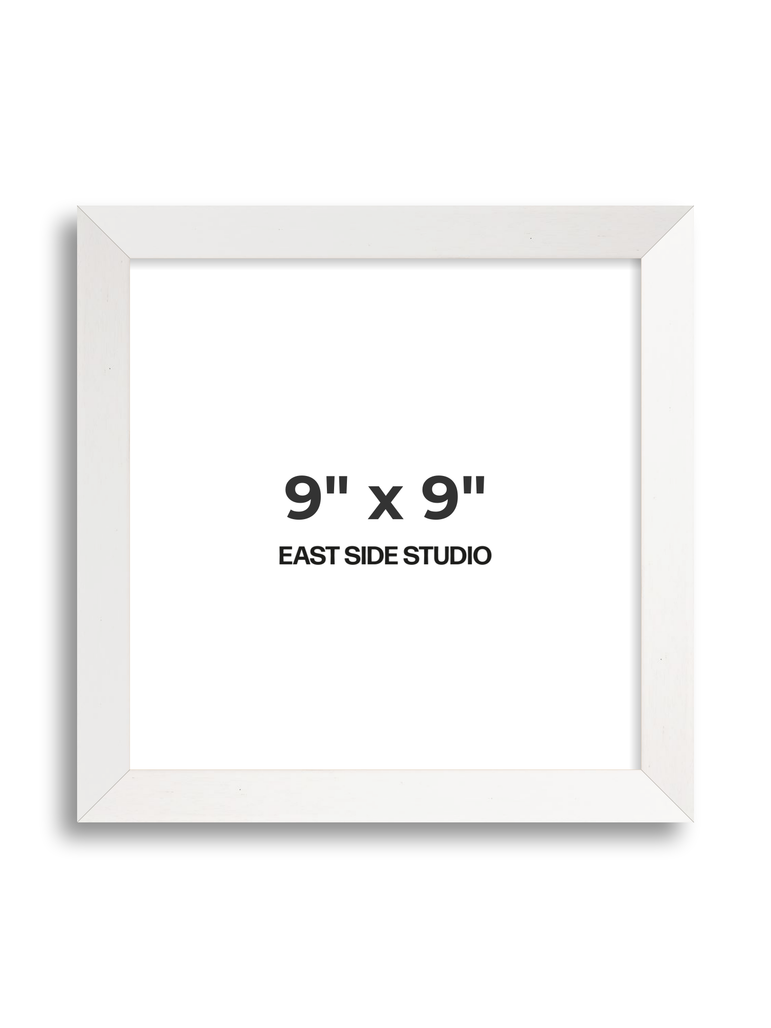 White Stain 9" x 9" picture frame