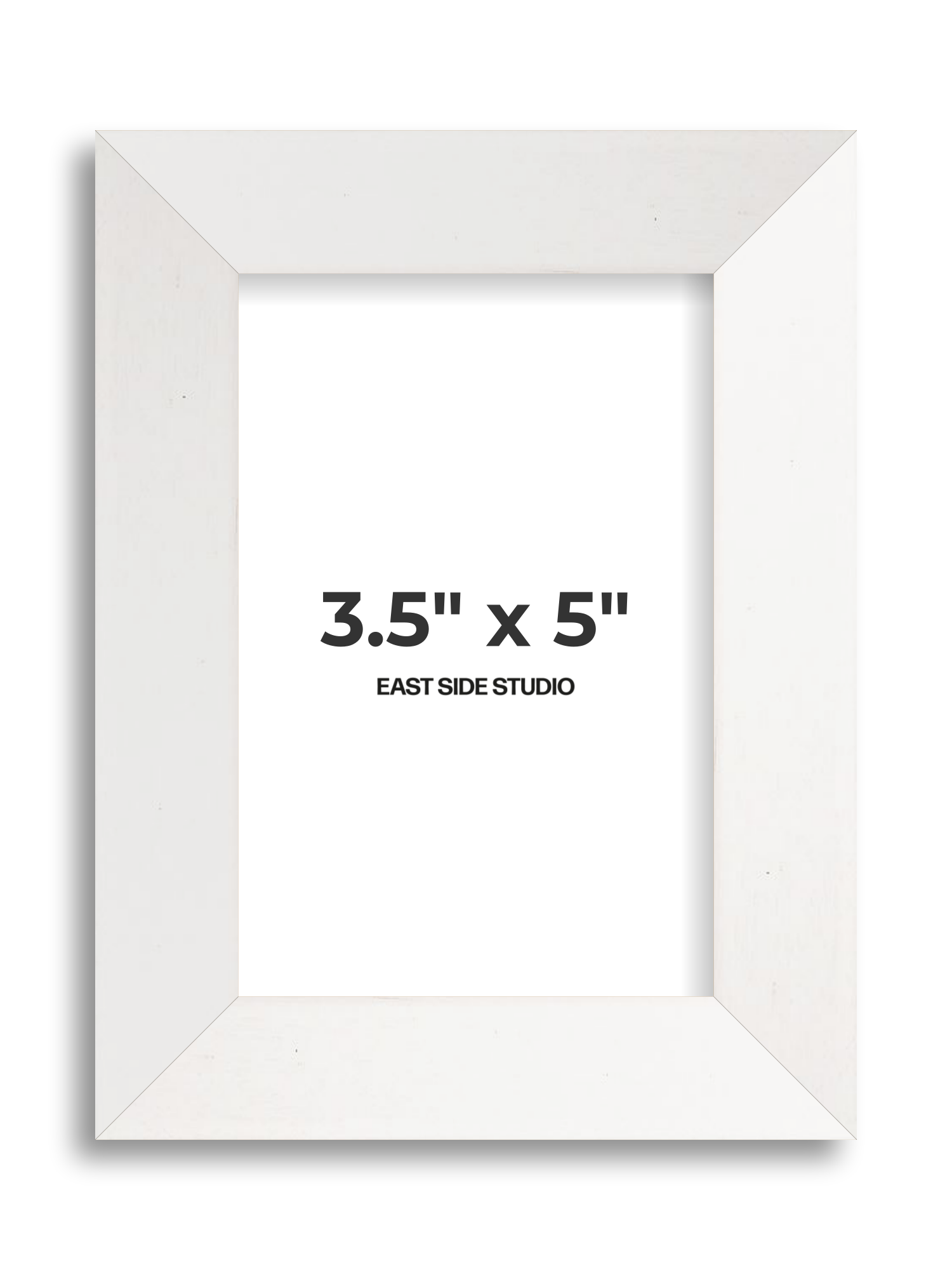 White Stain 3.5" x 5" picture frame