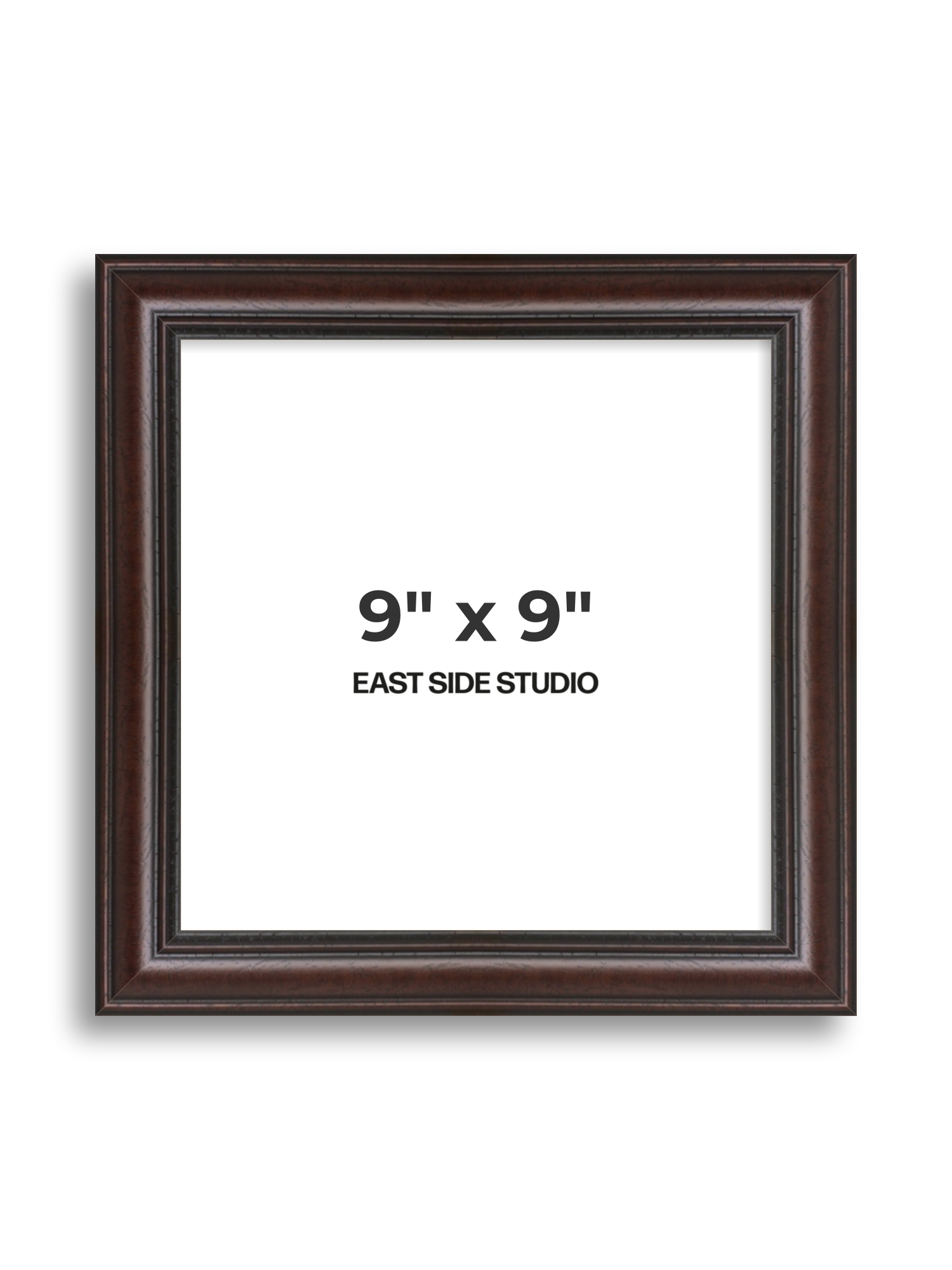 Antique Mahogany 9" x 9" picture frame