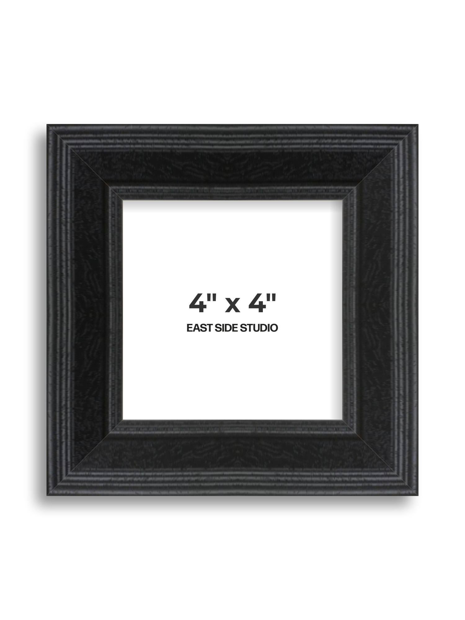 Black Grain 4" x 4" picture frame