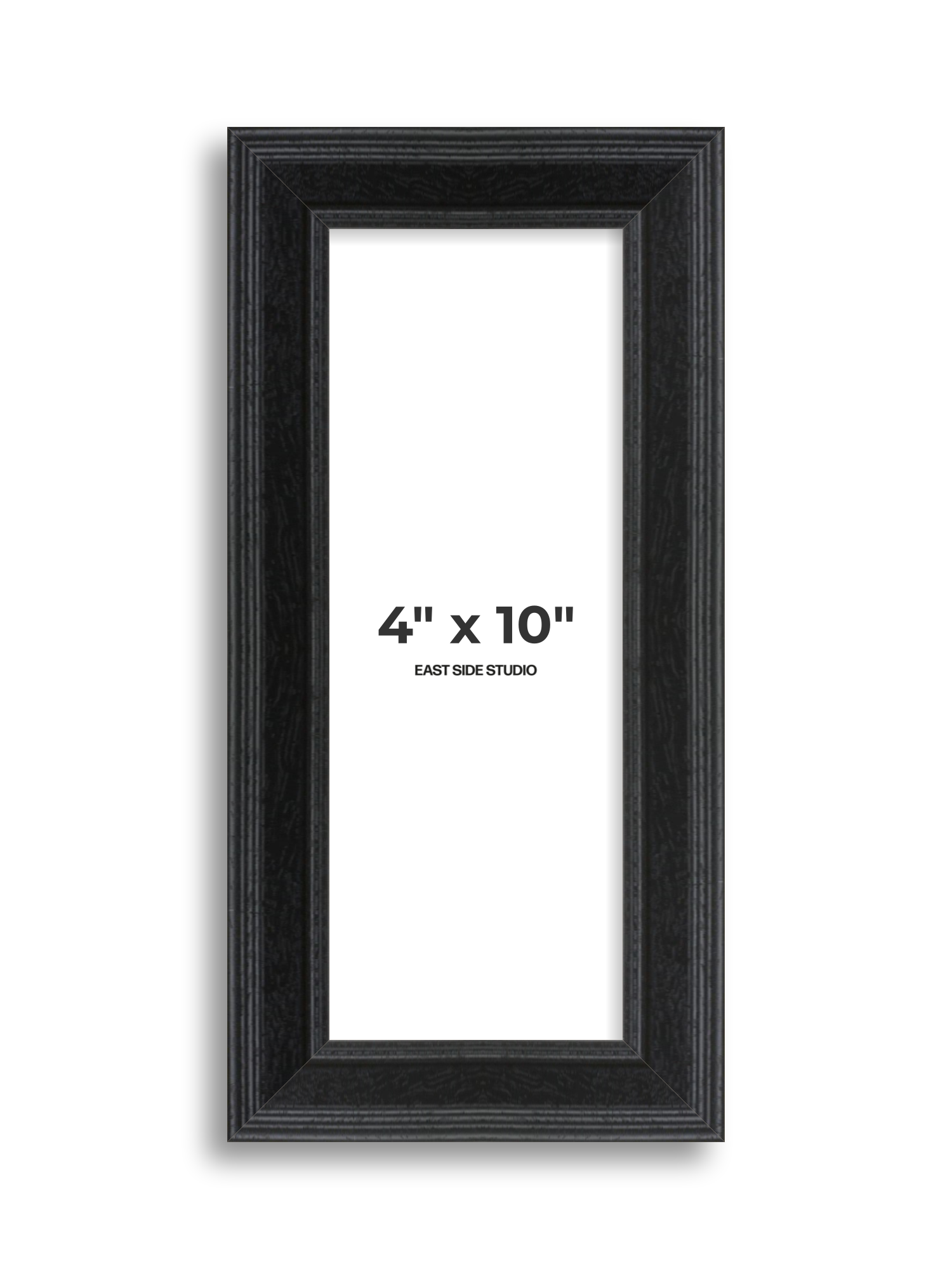 Black Grain 4" x 10" picture frame