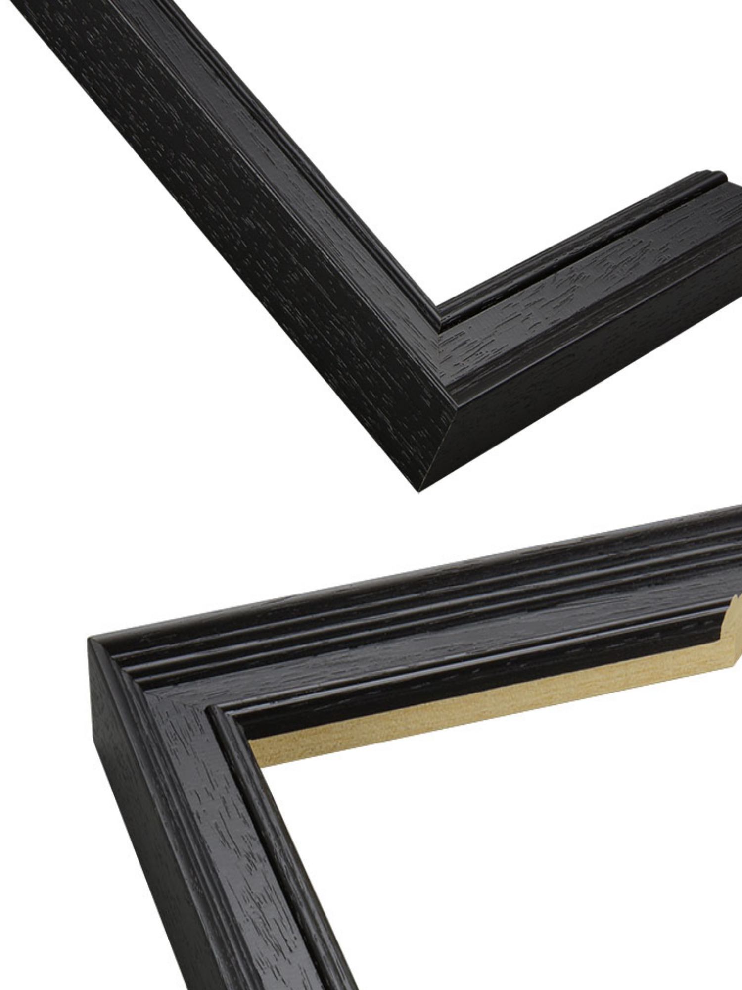 Black Grain - Step picture frame chevron view