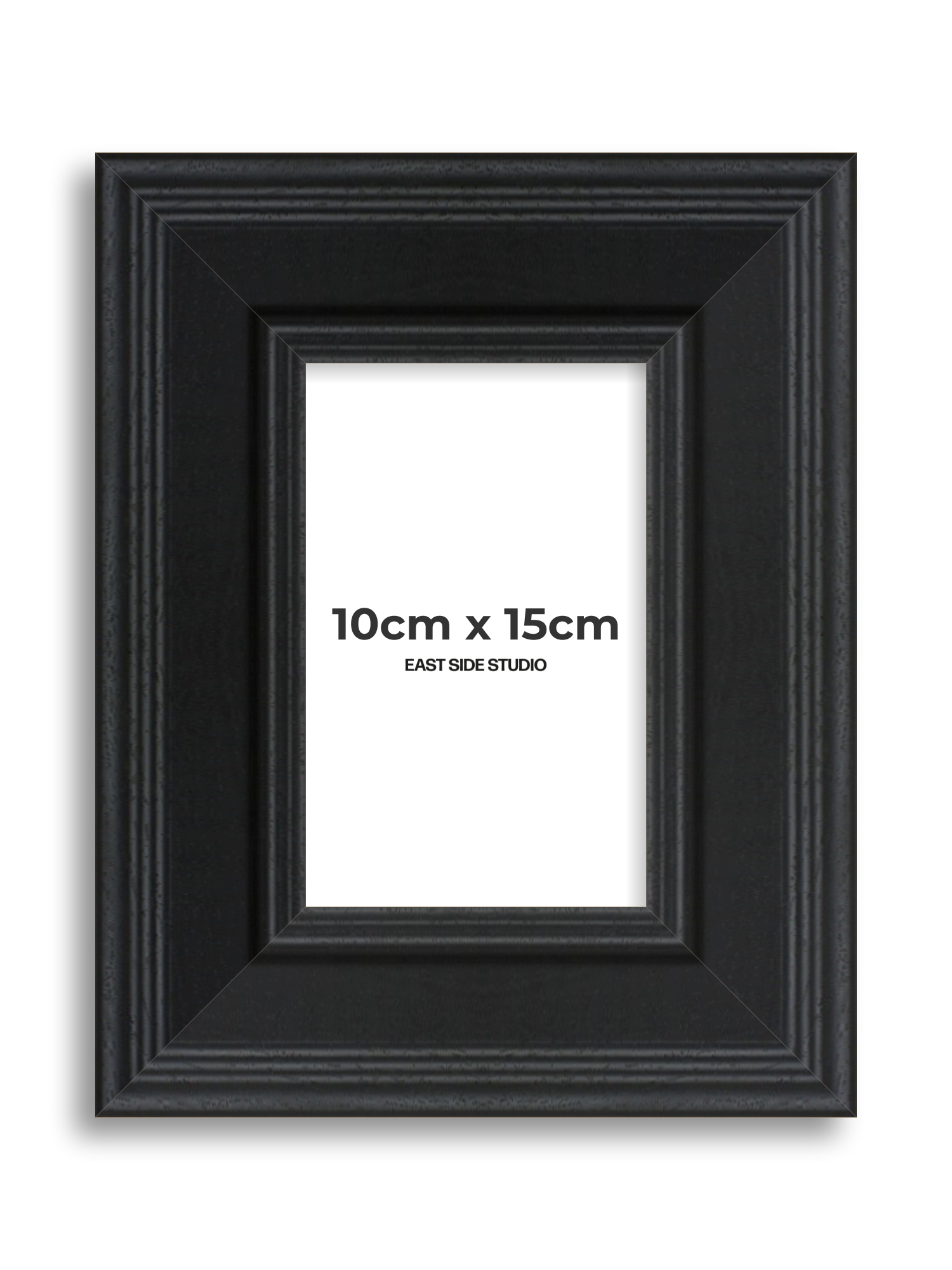 Wide Black Grain 10cm x 15cm picture frame