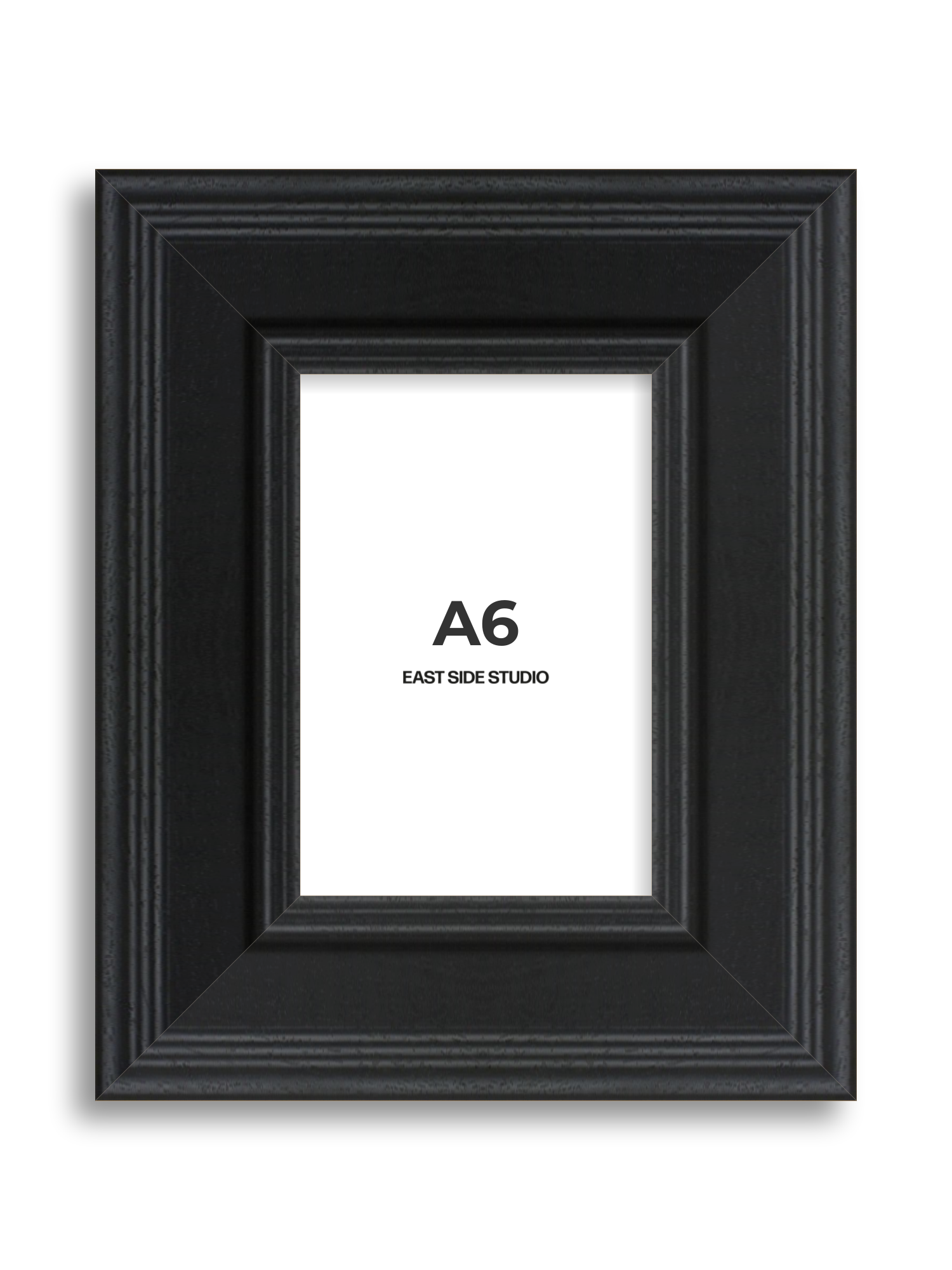 Wide Black Grain A6 picture frame
