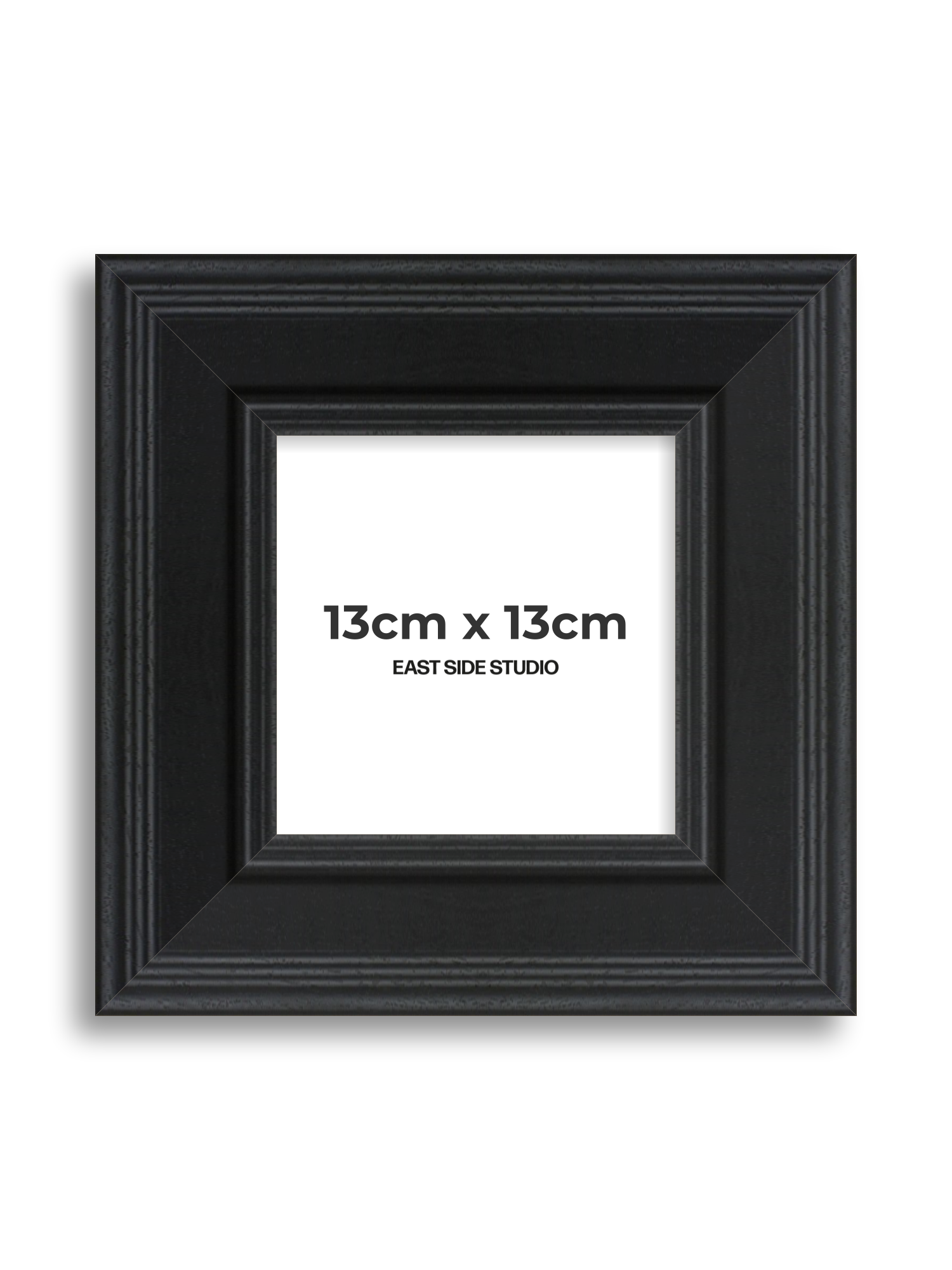 Wide Black Grain 13cm x 13cm picture frame