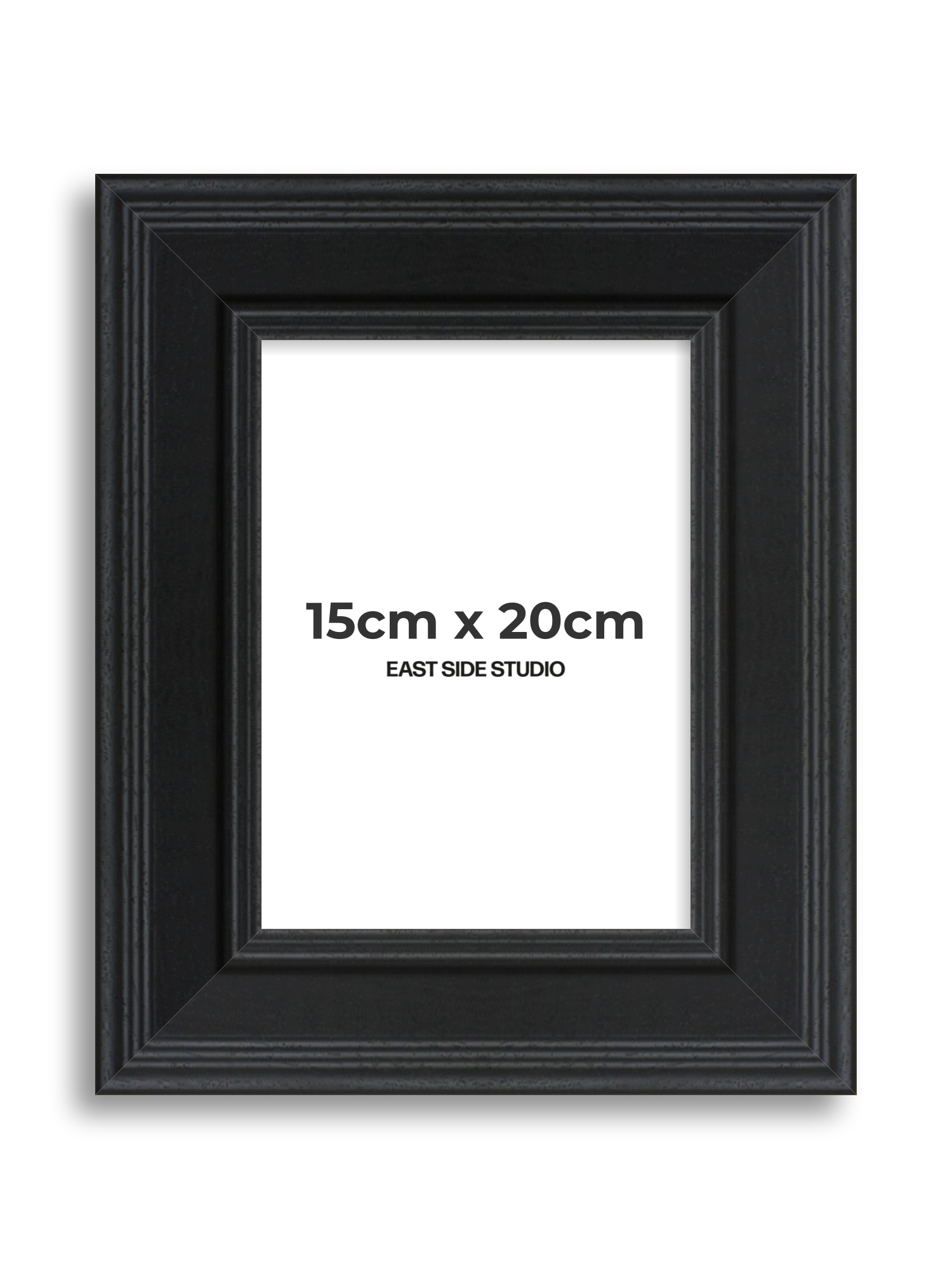 Wide Black Grain 15cm x 20cm picture frame