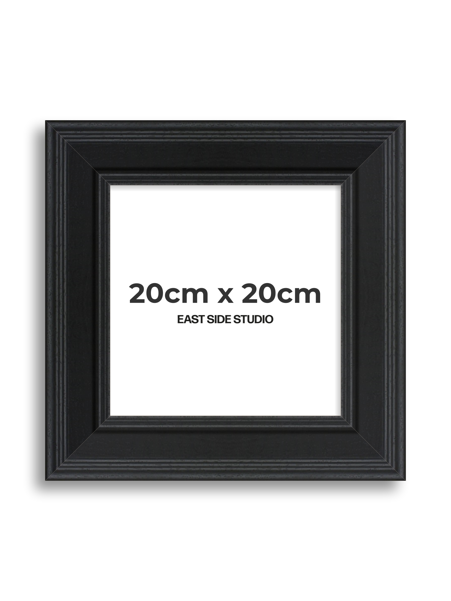 Wide Black Grain 20cm x 20cm picture frame