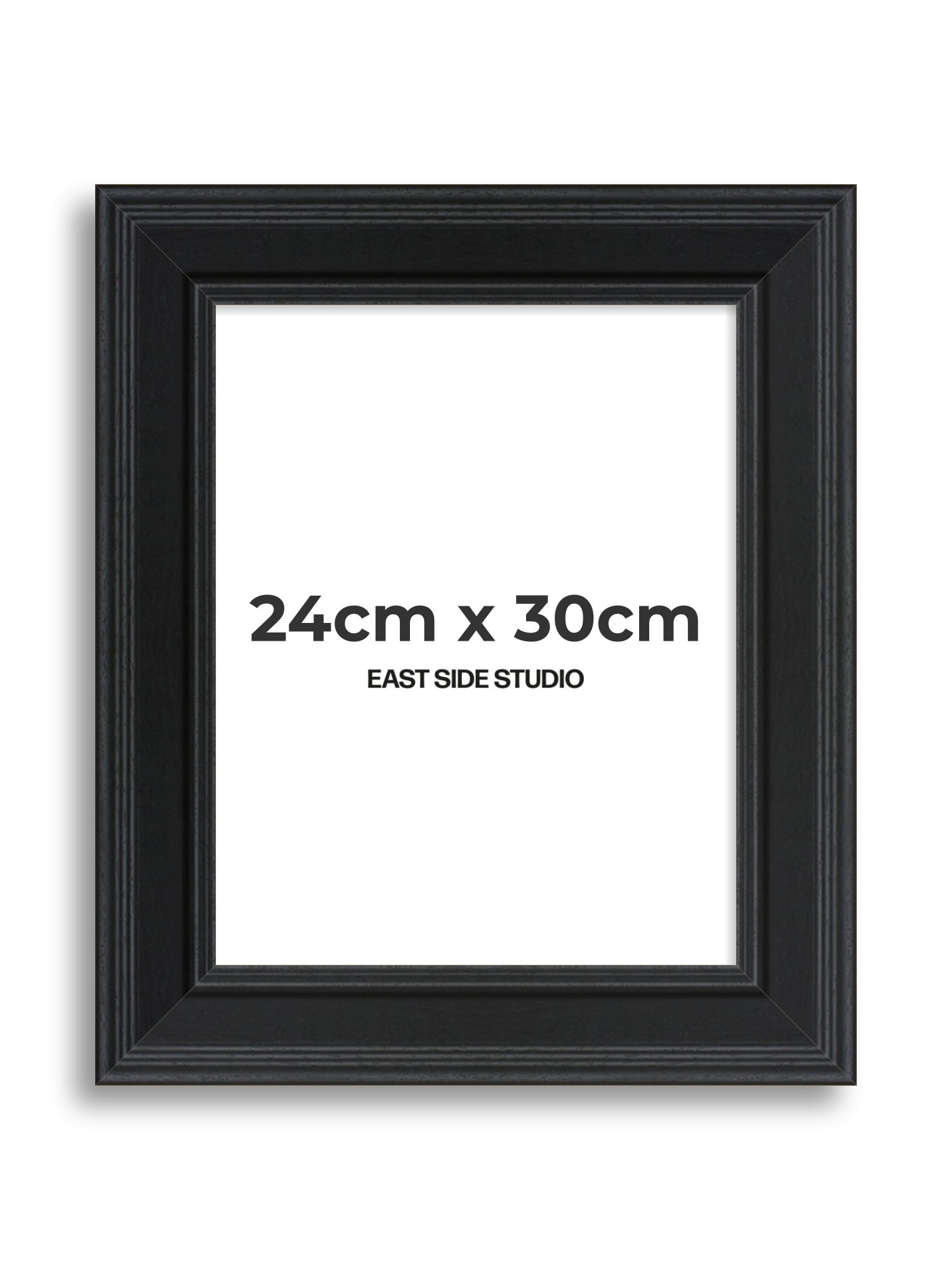 Wide Black Grain 24cm x 30cm picture frame