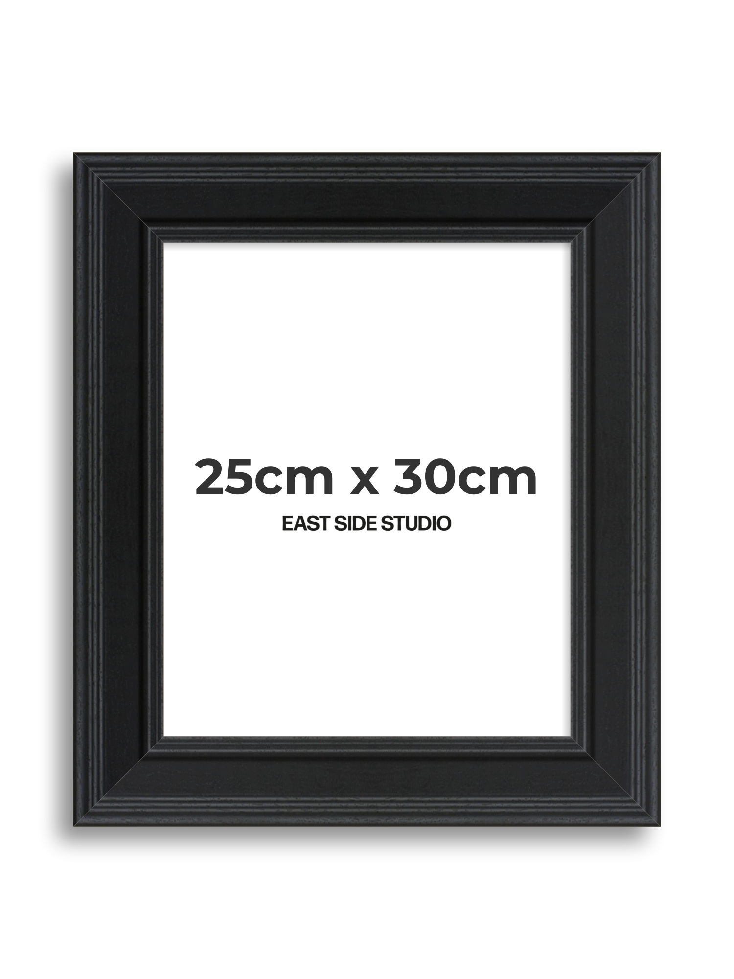 Wide Black Grain 25cm x 30cm picture frame