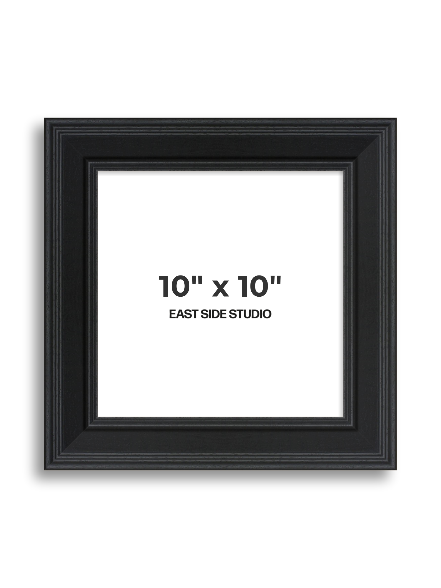 Wide Black Grain 10" x 10" picture frame