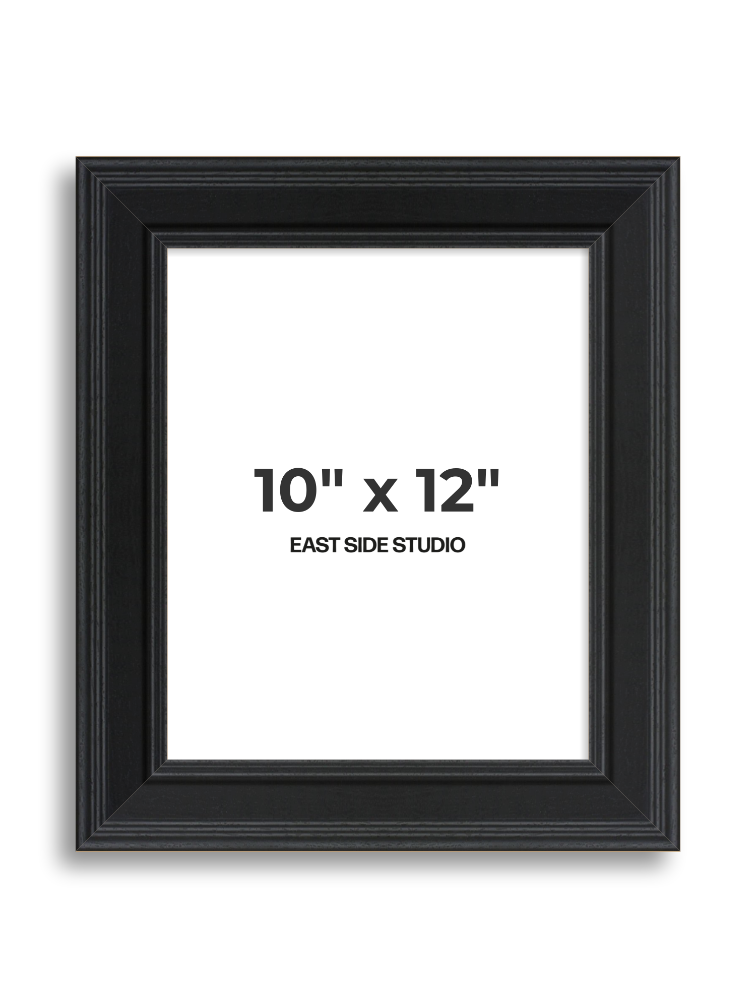 Wide Black Grain 10" x 12" picture frame