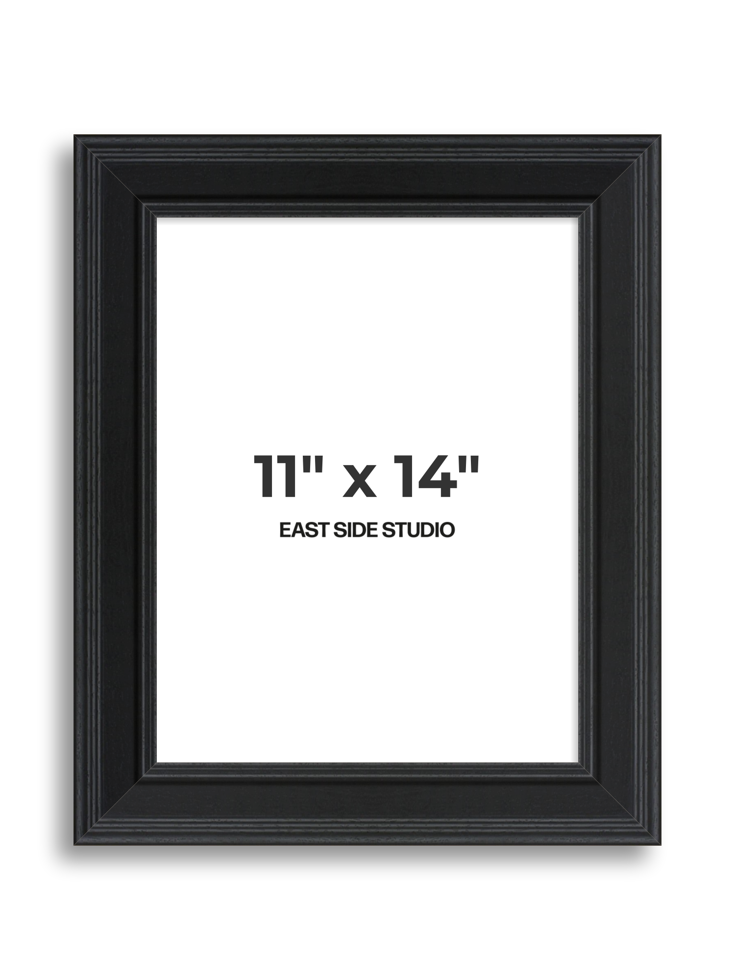 Wide Black Grain 11" x 14" picture frame