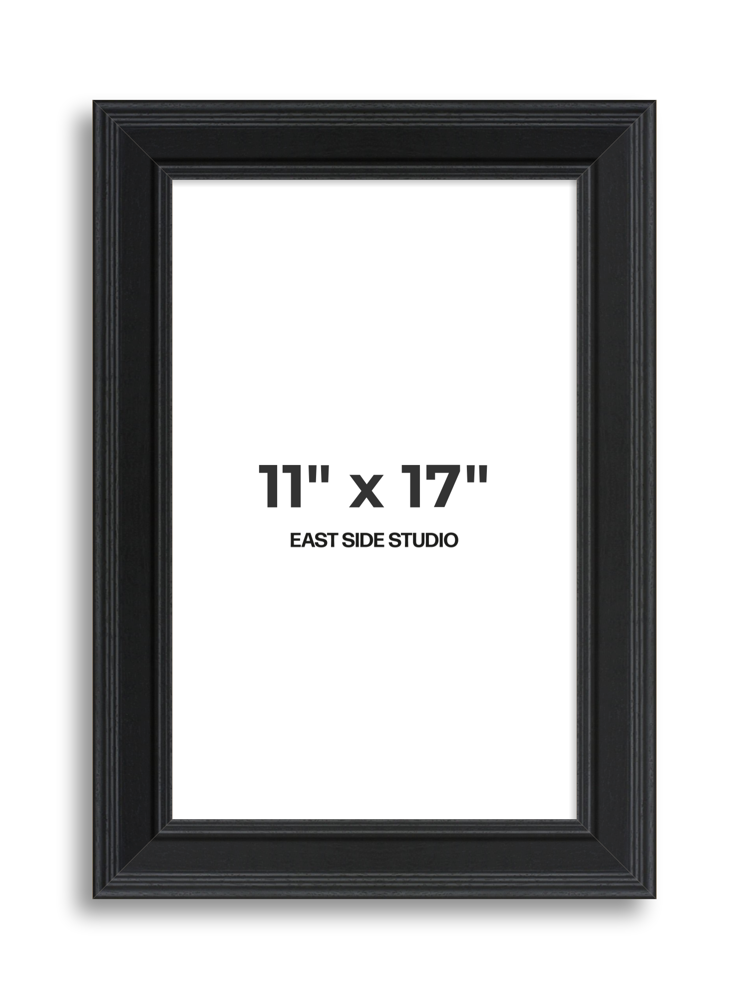 Wide Black Grain 11" x 17" picture frame