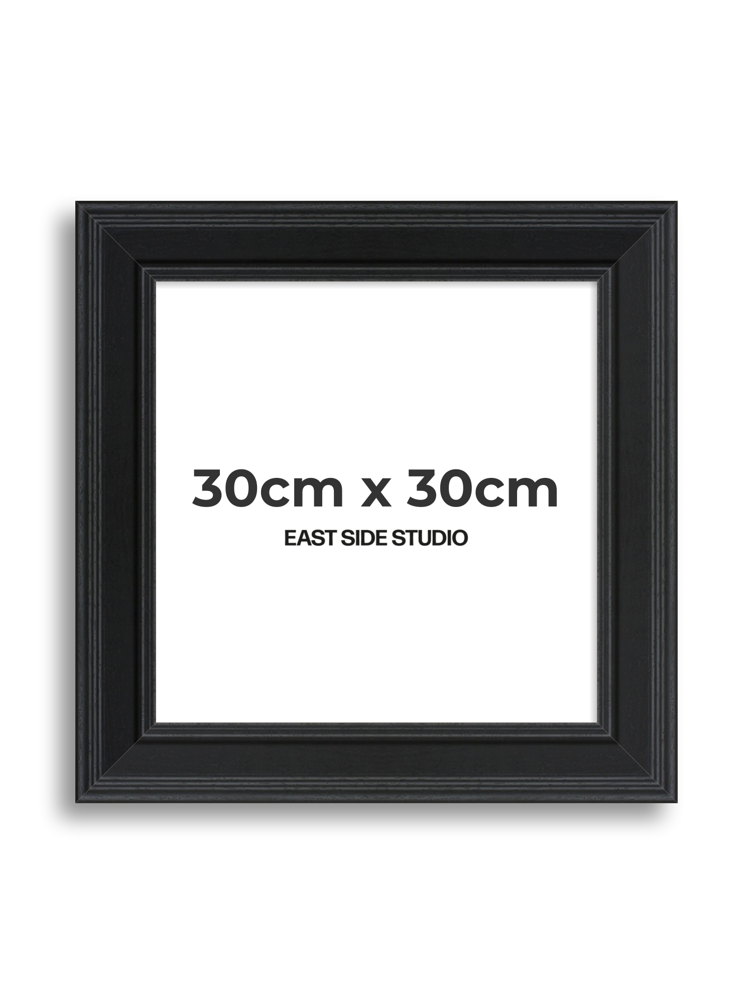 Wide Black Grain 30cm x 30cm picture frame
