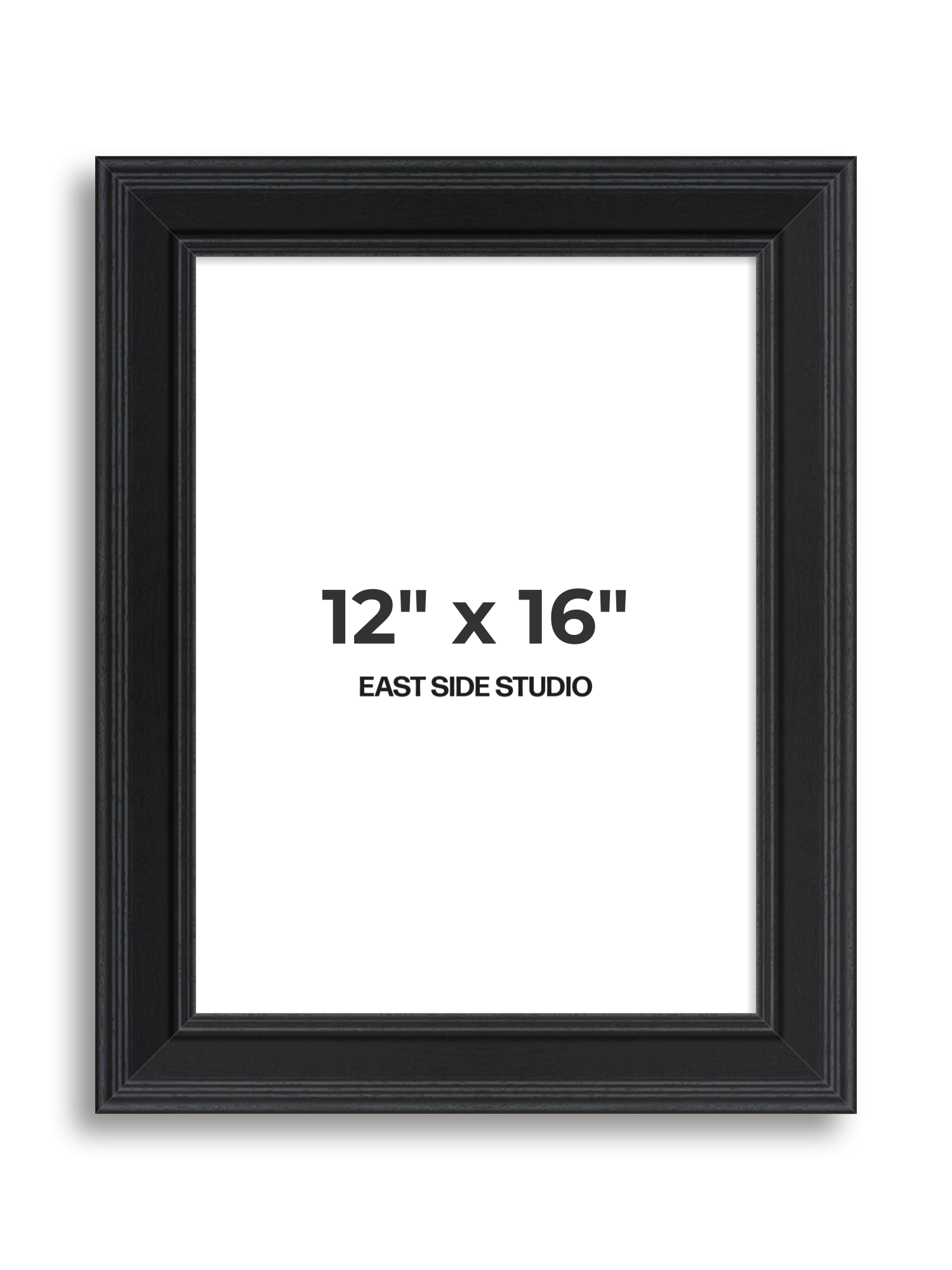 Wide Black Grain 12" x 16" picture frame