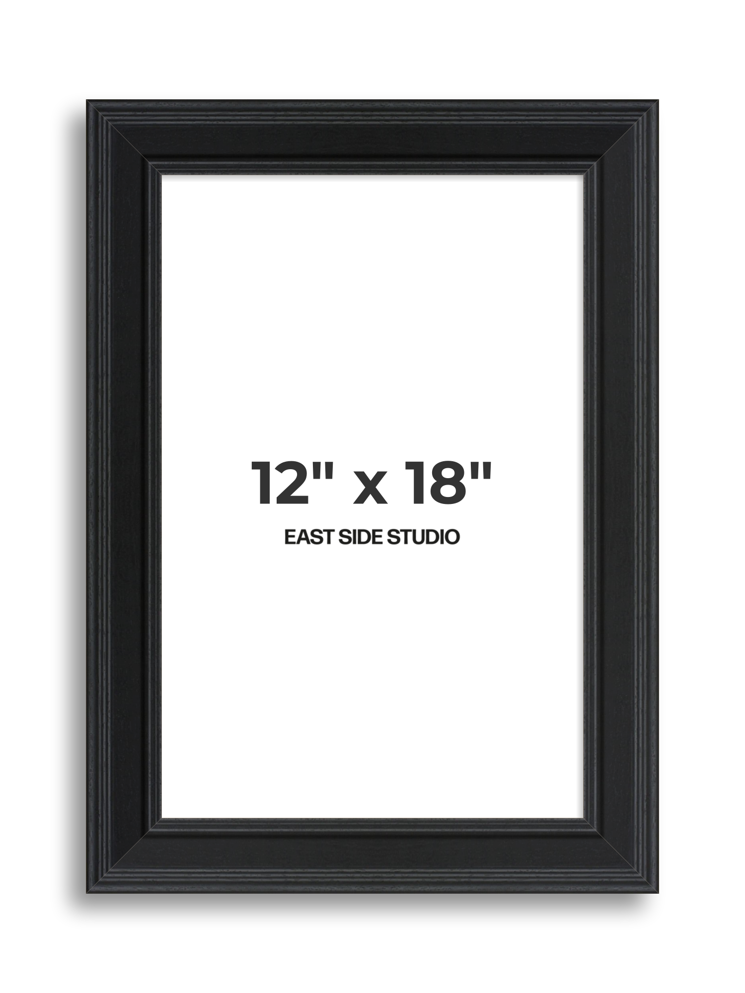 Wide Black Grain 12" x 18" picture frame