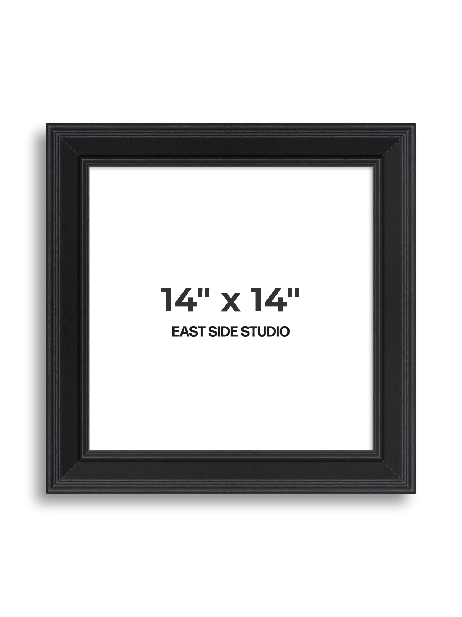 Wide Black Grain 14" x 14" picture frame