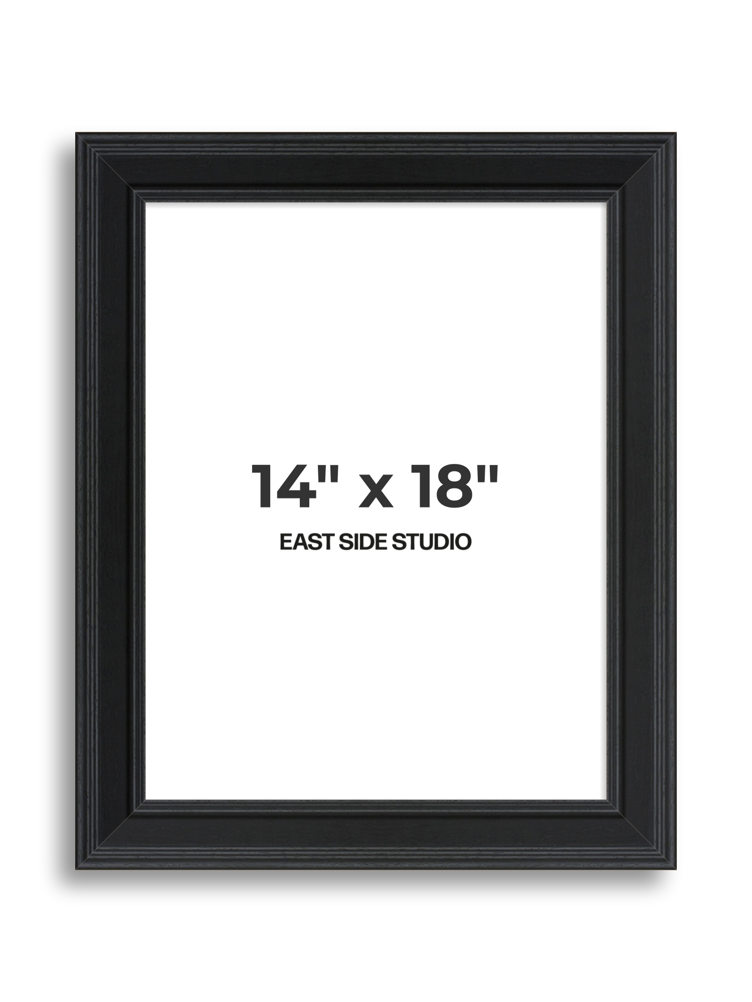 Wide Black Grain 14" x 18" picture frame
