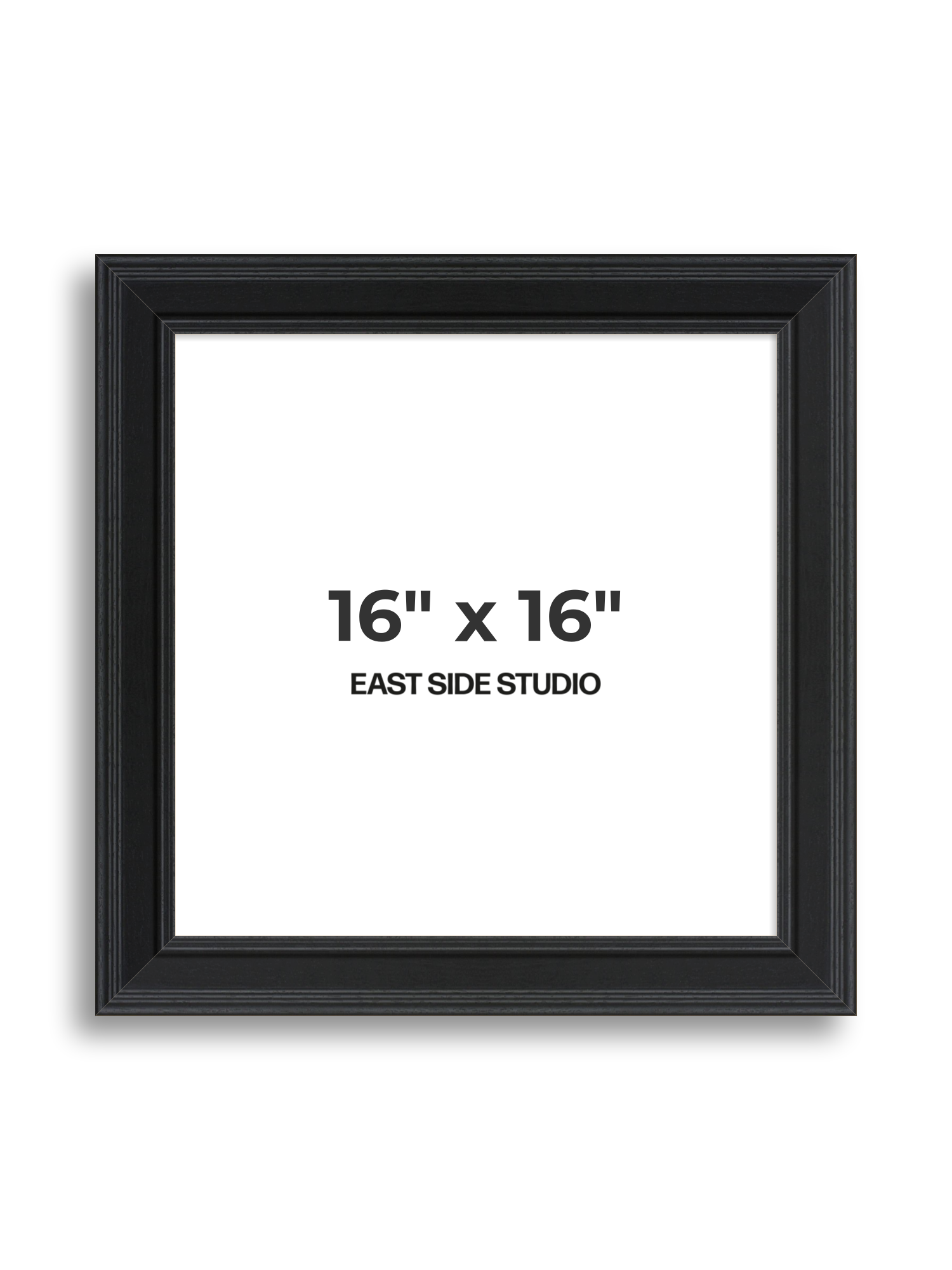 Wide Black Grain 16" x 16" picture frame