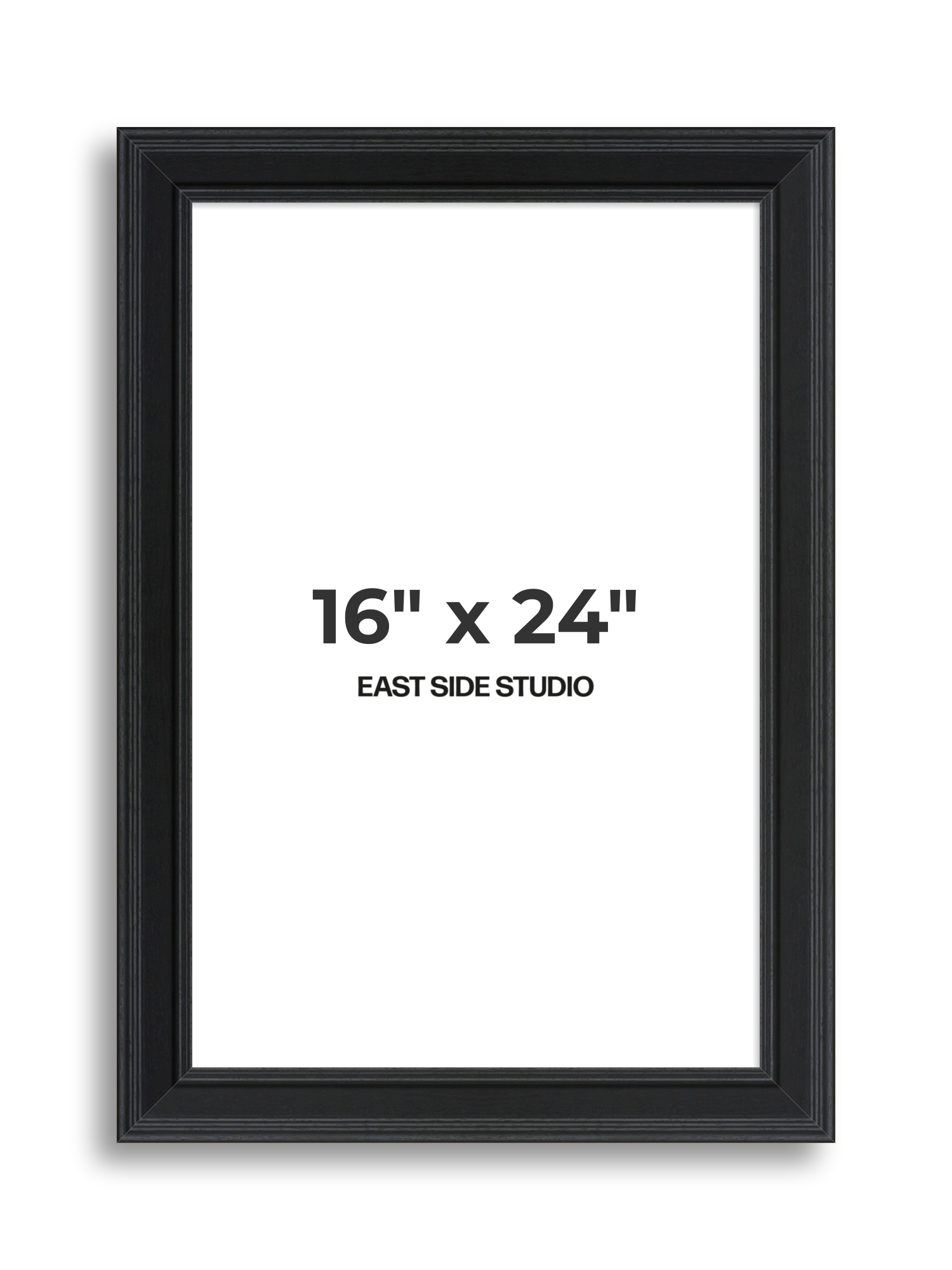 Wide Black Grain 16" x 24" picture frame