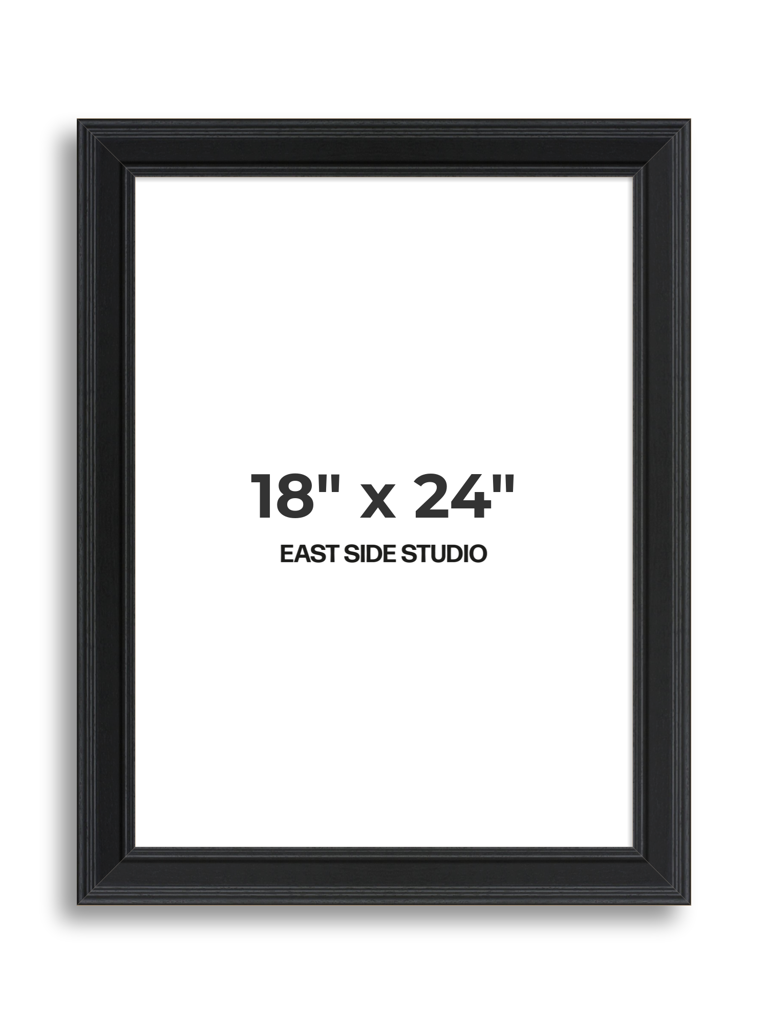 Wide Black Grain 18" x 24" picture frame