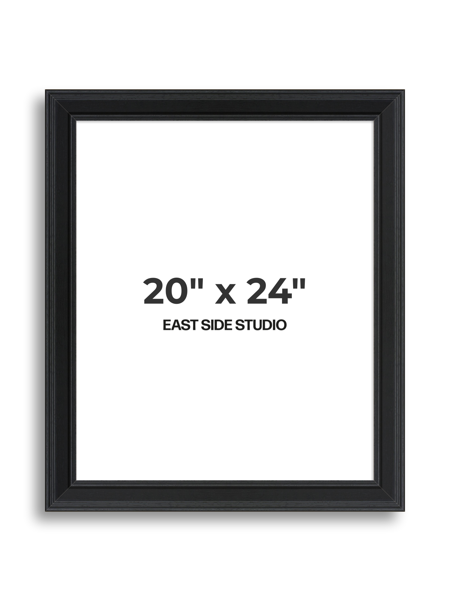 Wide Black Grain 20" x 24" picture frame
