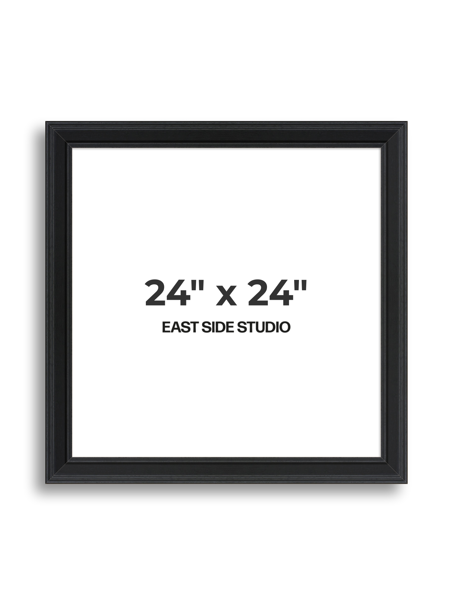 Wide Black Grain 24" x 24" picture frame