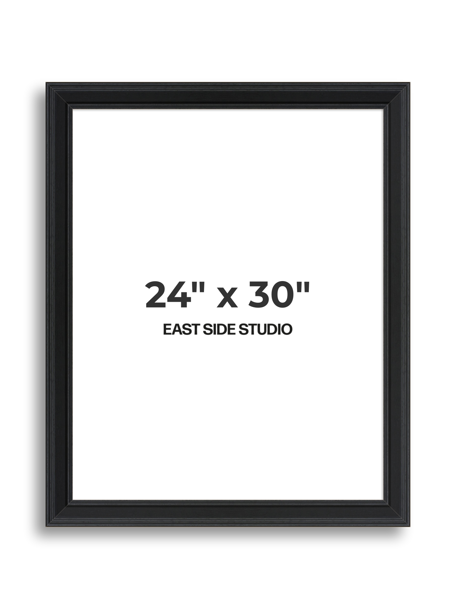 Wide Black Grain 24" x 30" picture frame